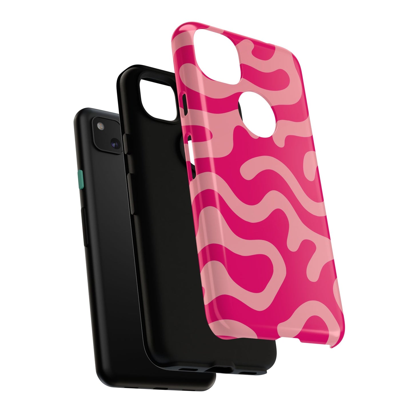 pink squiggle tough phone case