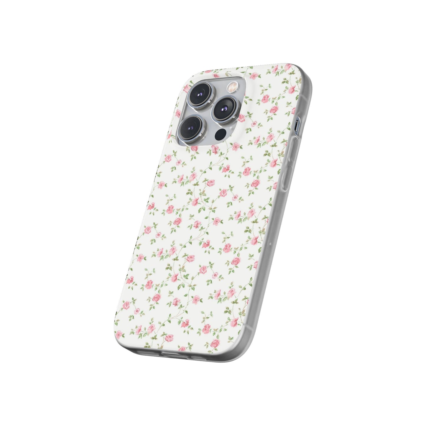 spring pink floral flexi phone case
