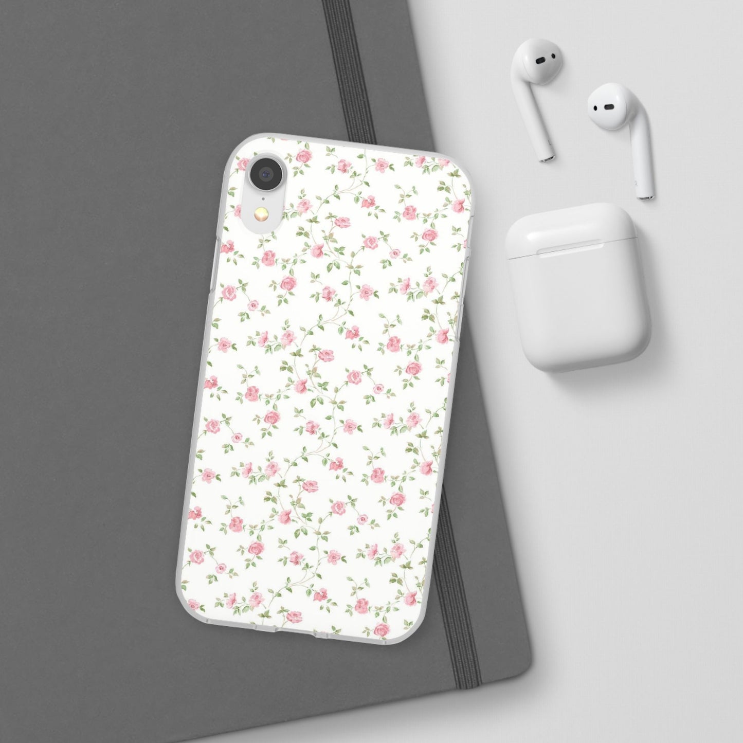 spring pink floral flexi phone case