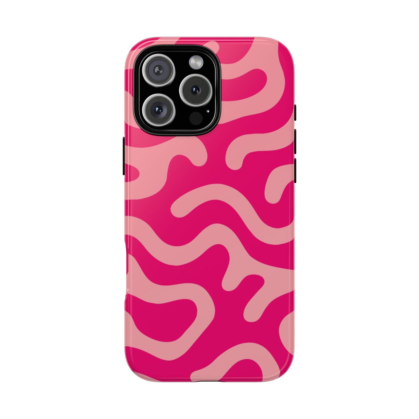 pink squiggle tough phone case