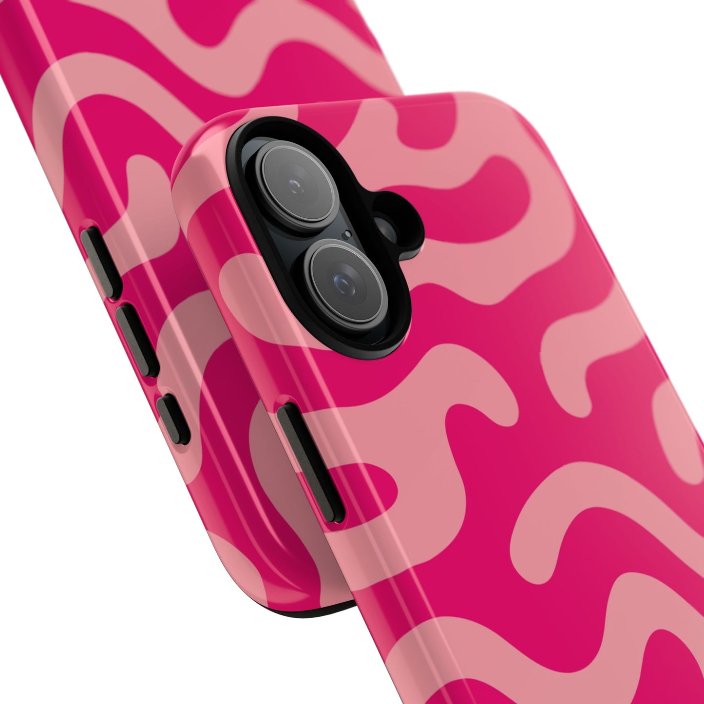 pink squiggle tough phone case
