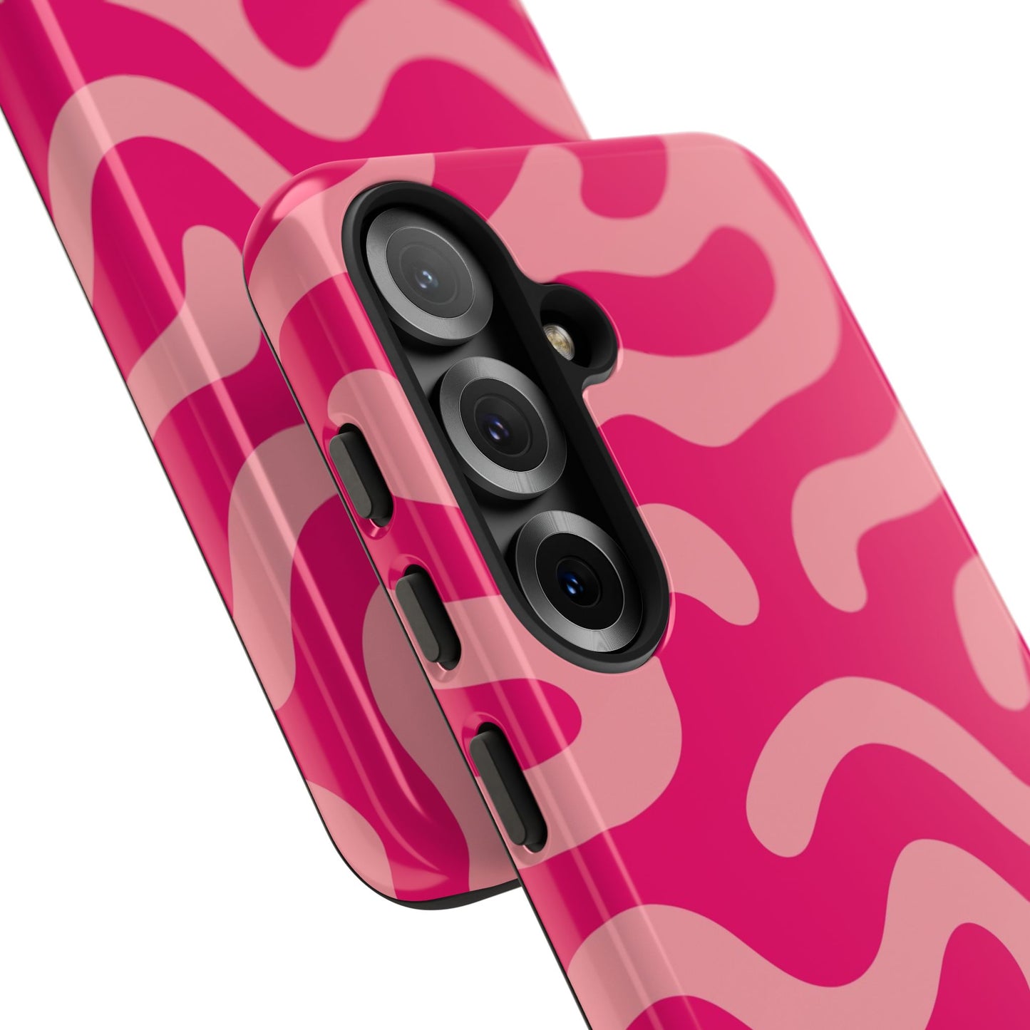 pink squiggle tough phone case