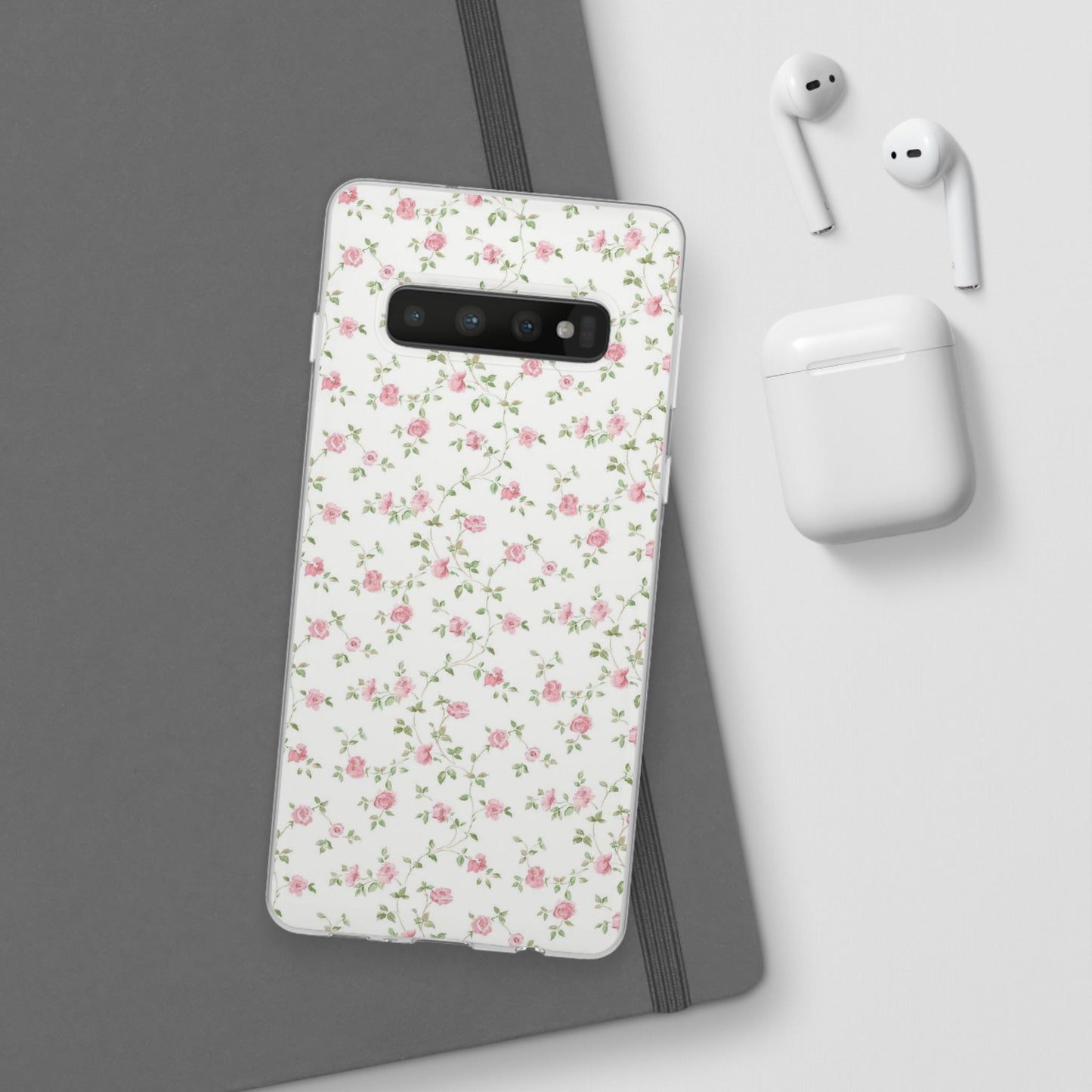 spring pink floral flexi phone case