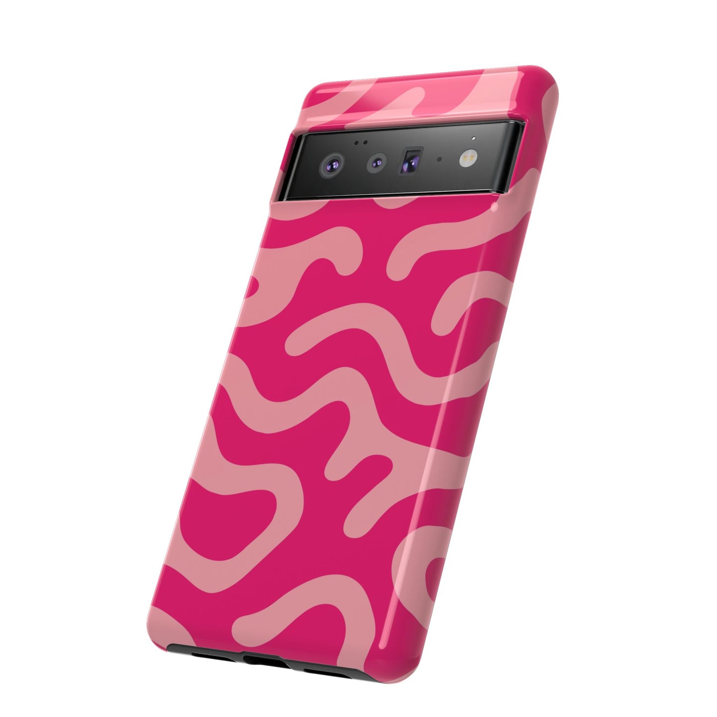 pink squiggle tough phone case