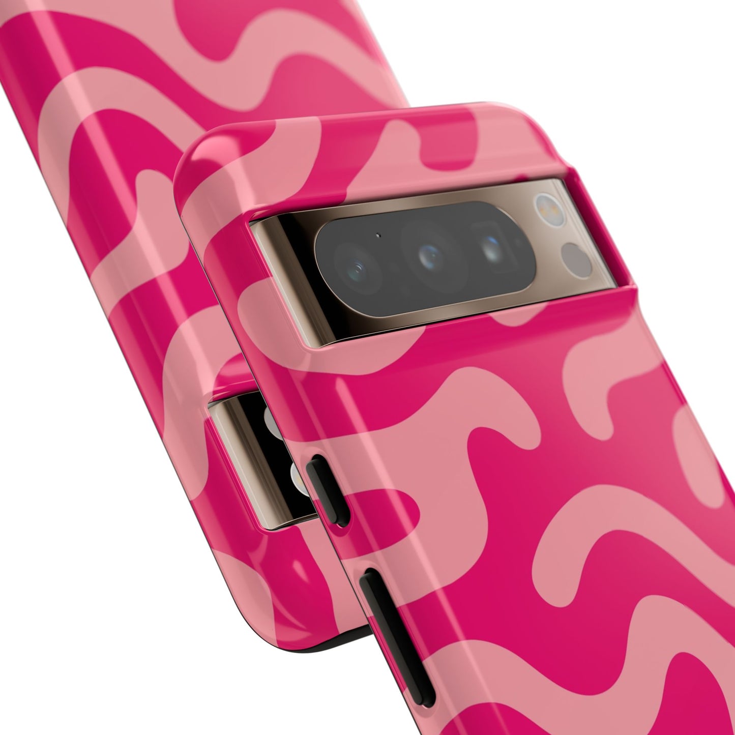 pink squiggle tough phone case