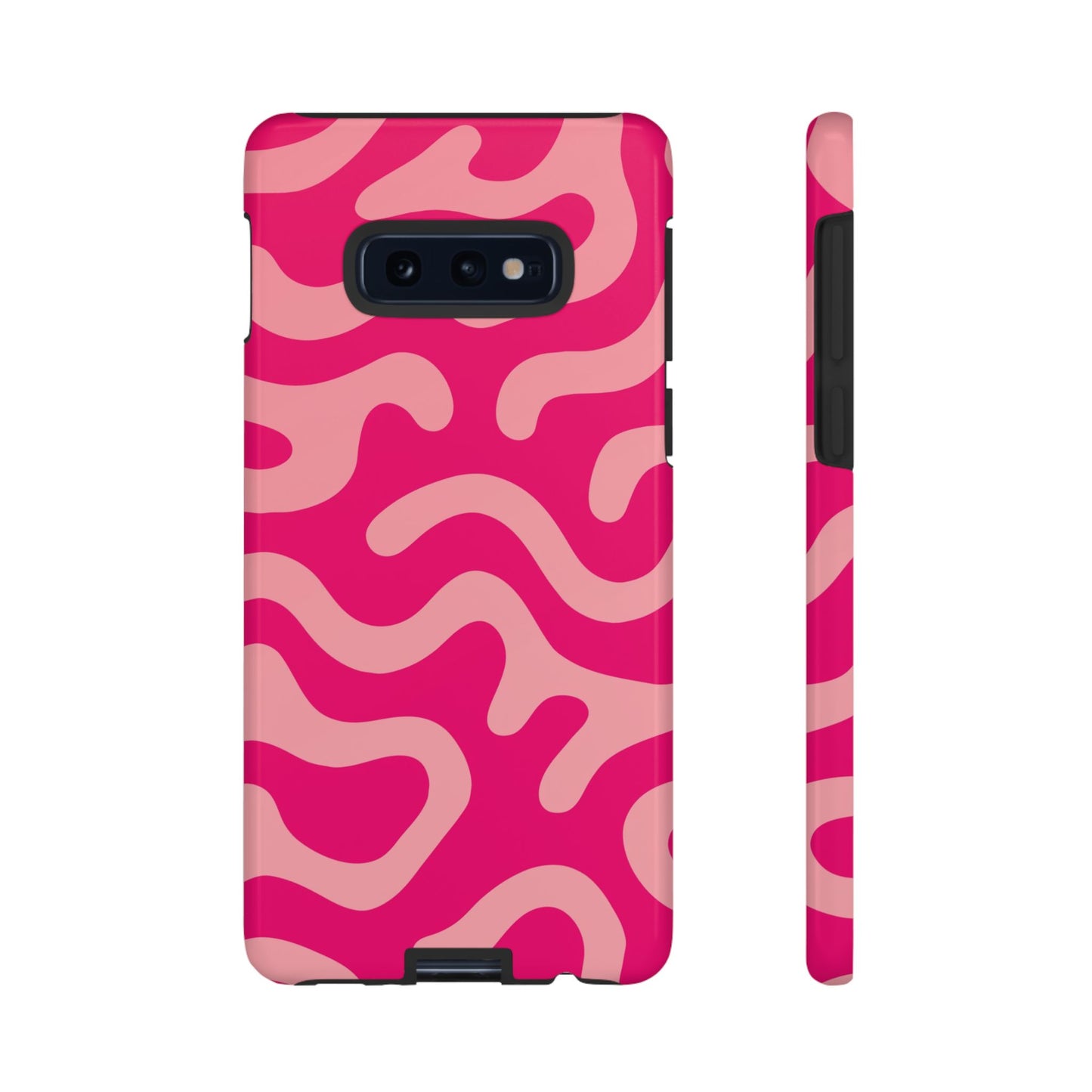 pink squiggle tough phone case