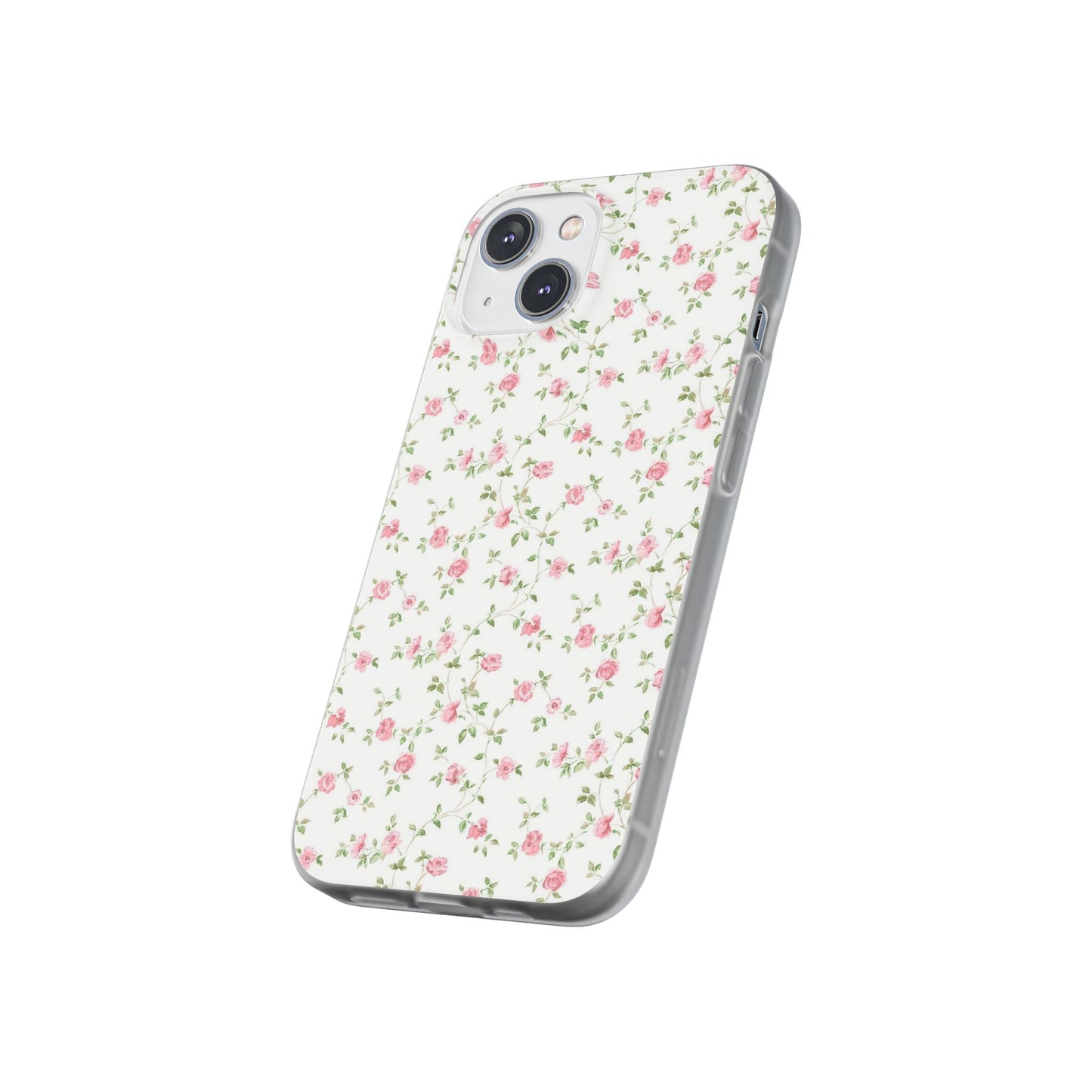 spring pink floral flexi phone case