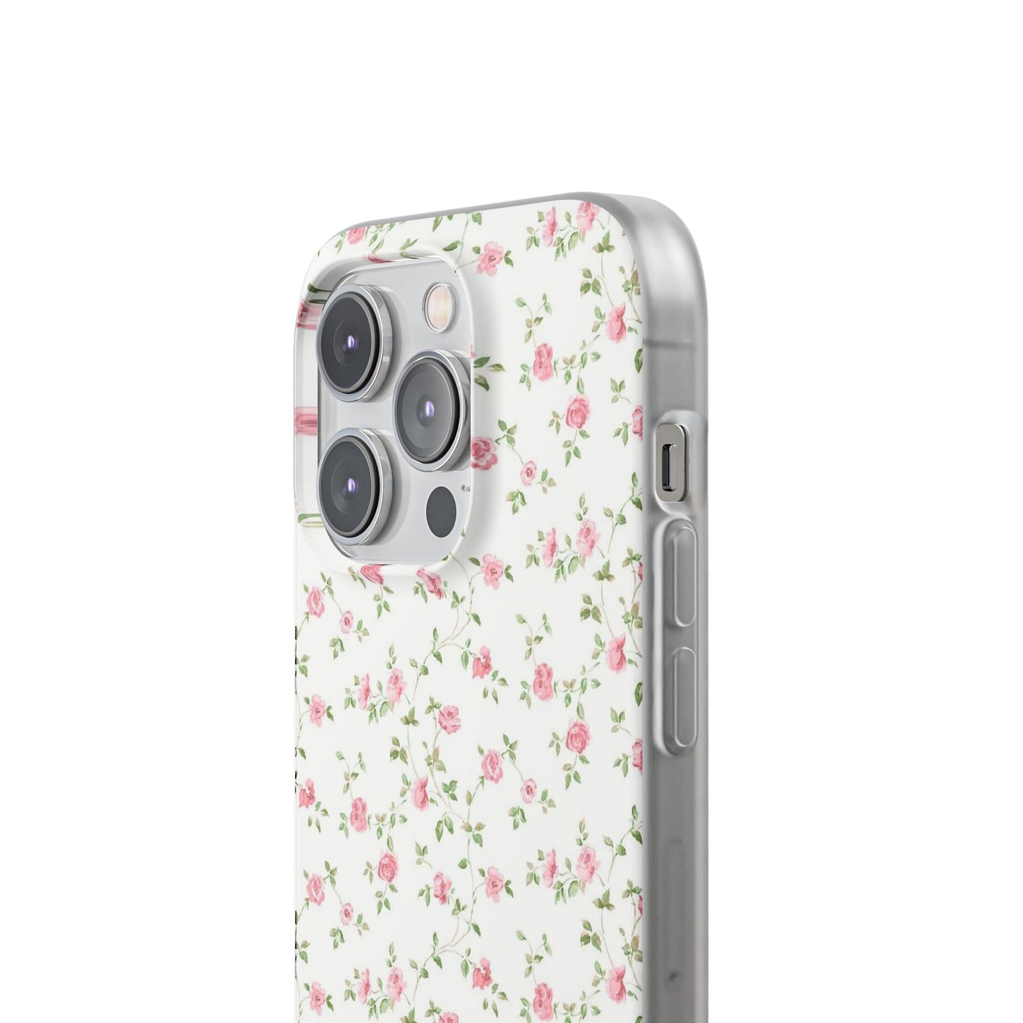 spring pink floral flexi phone case