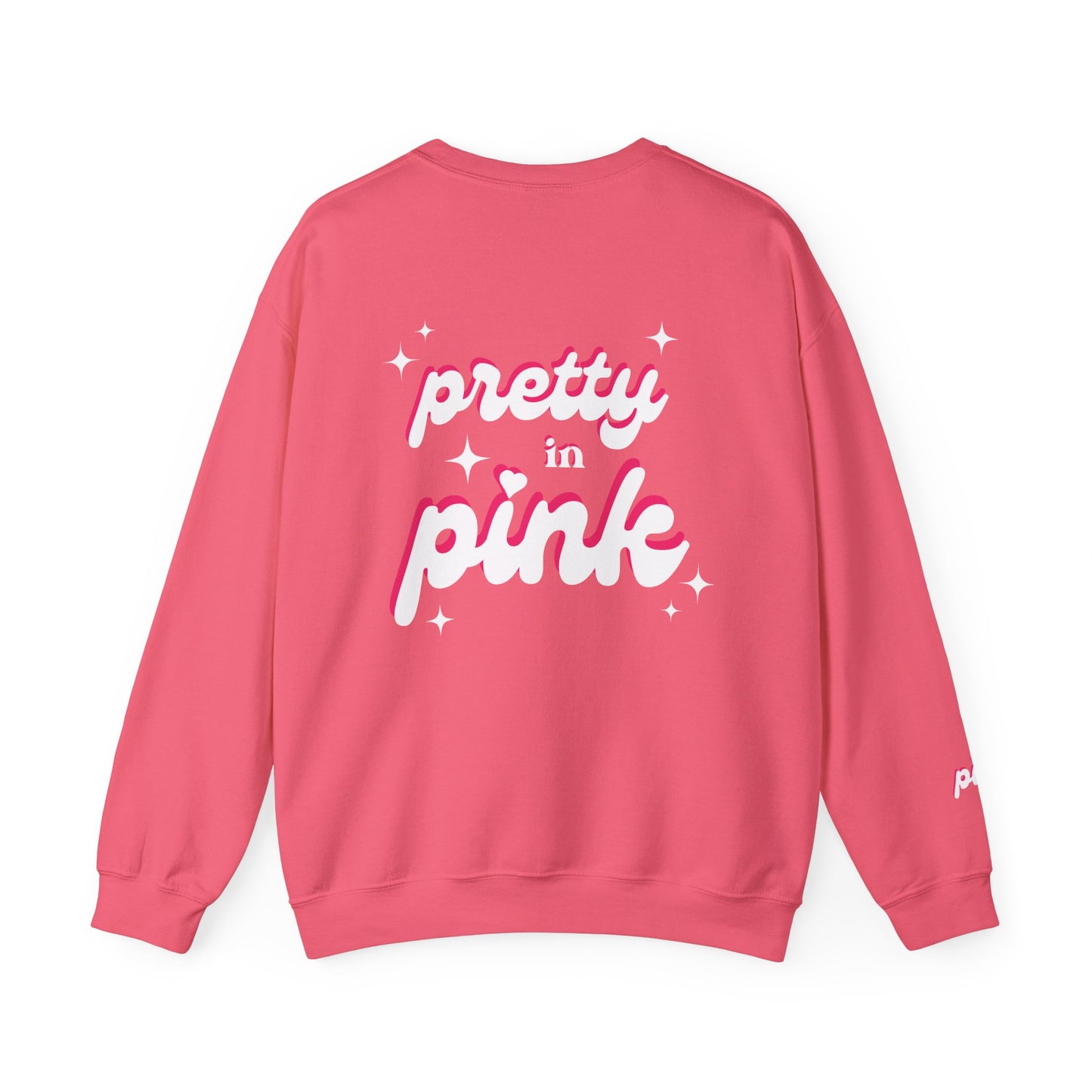 pretty in pink retro sparkle oversized sweatshirt