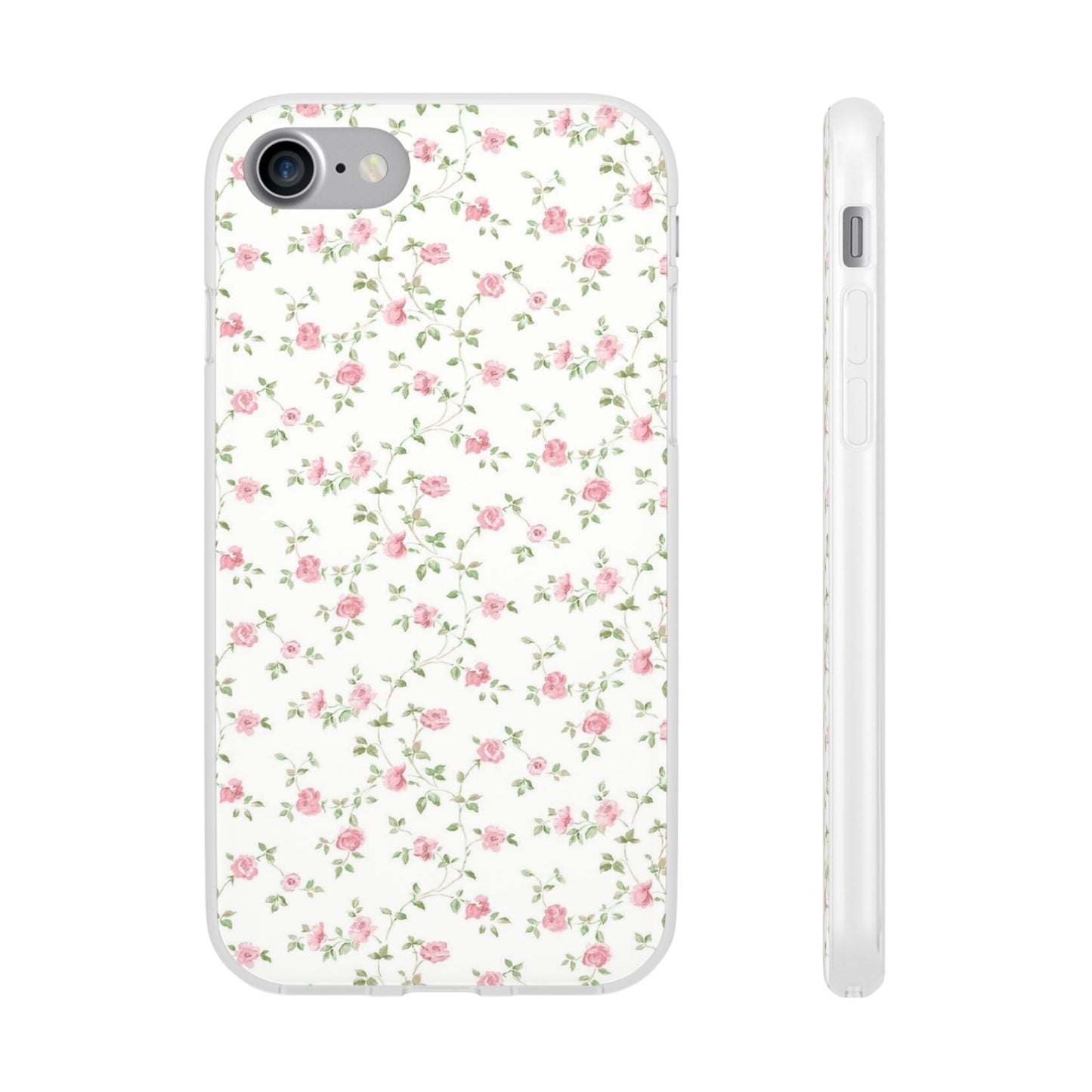 spring pink floral flexi phone case