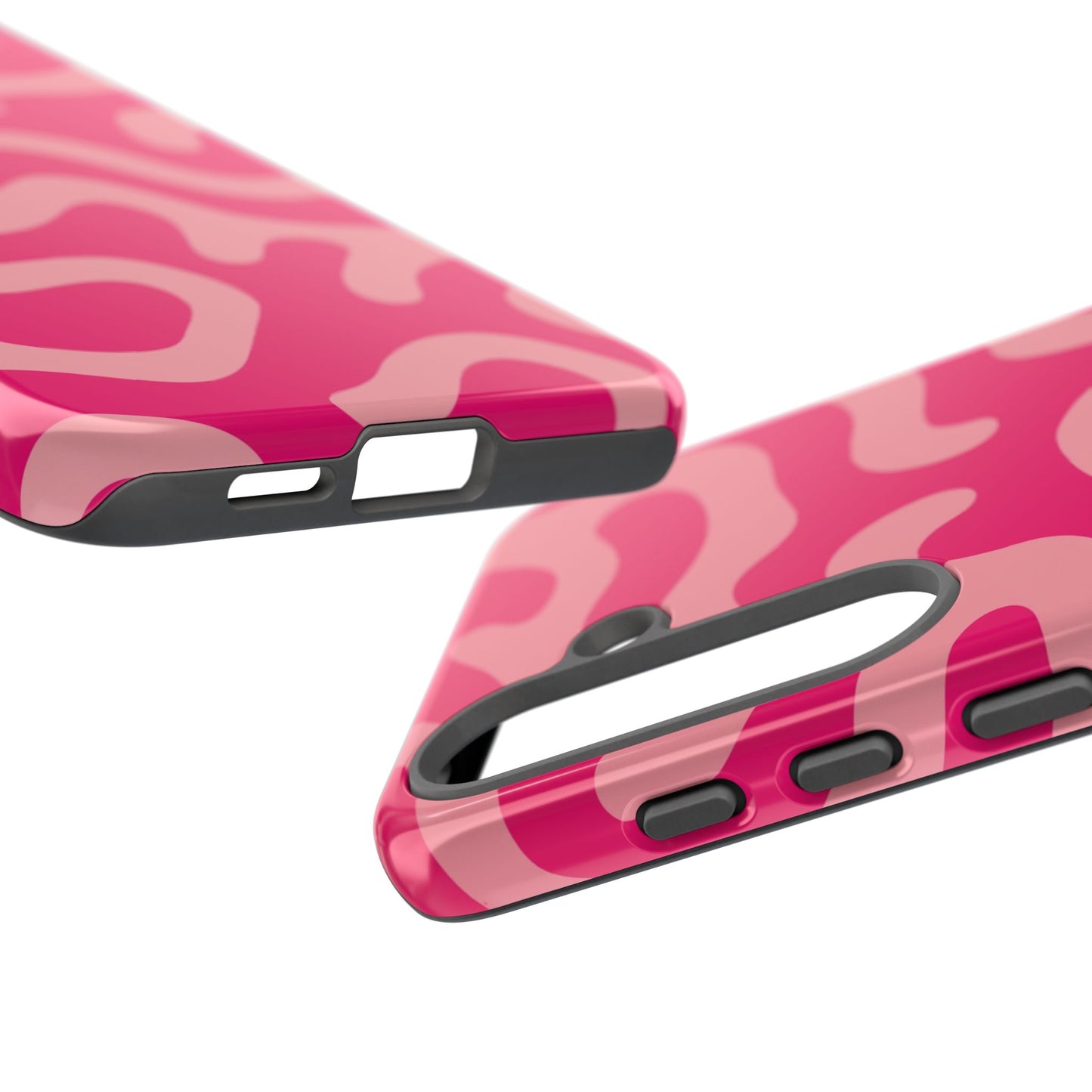 pink squiggle tough phone case