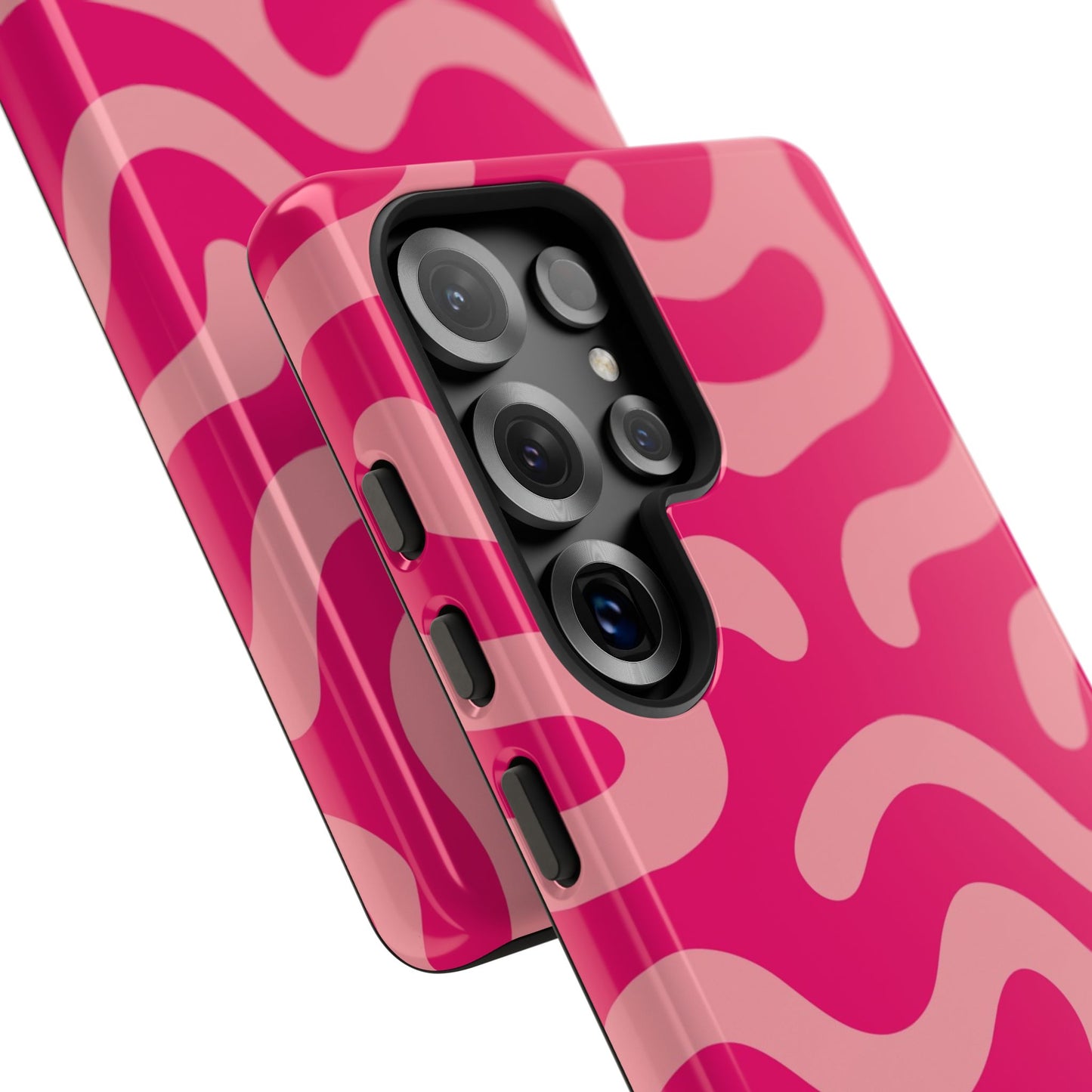 pink squiggle tough phone case