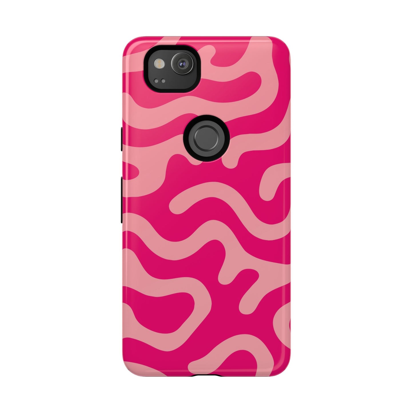 pink squiggle tough phone case