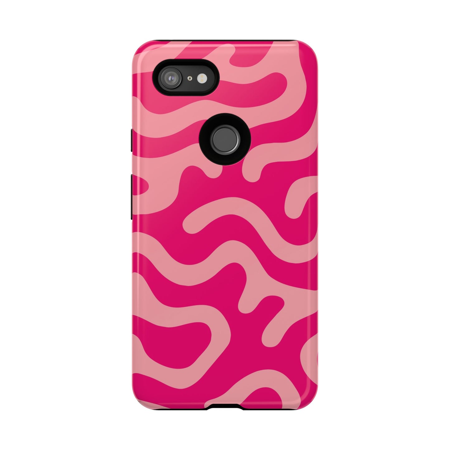 pink squiggle tough phone case