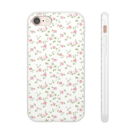spring pink floral flexi phone case