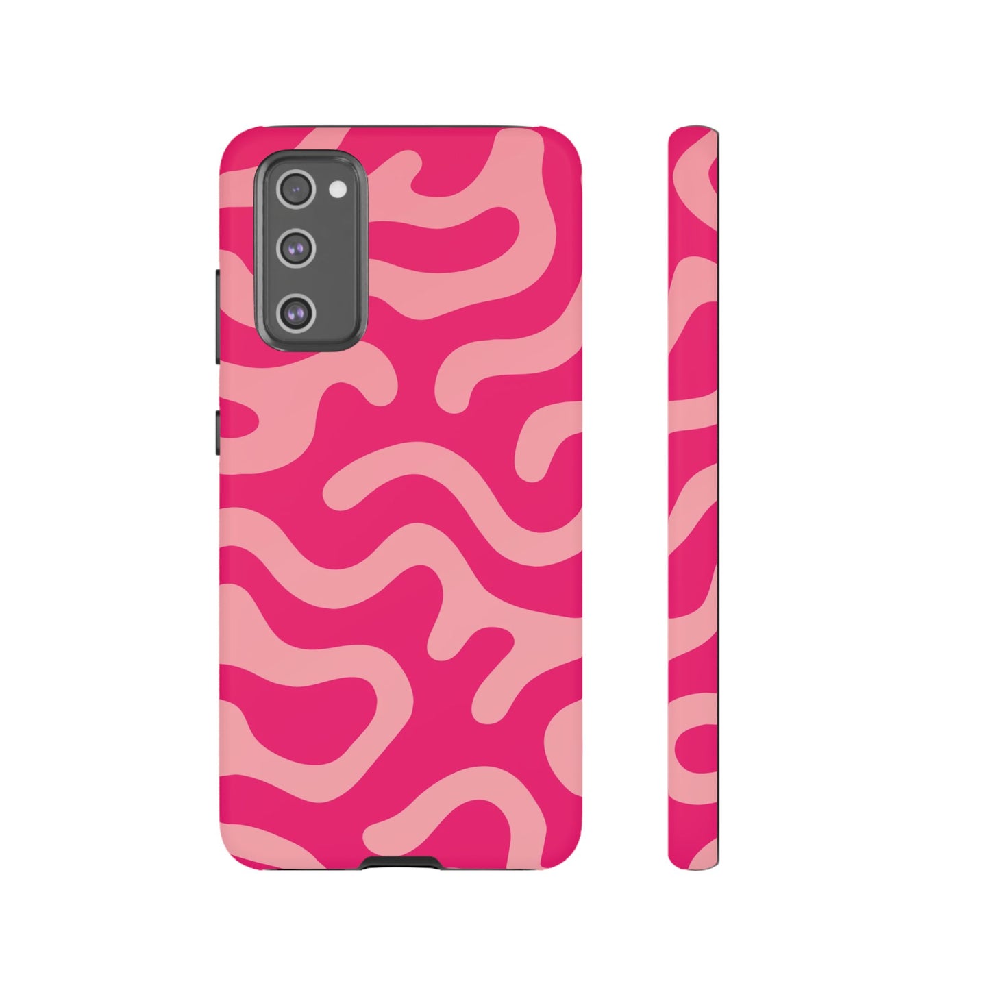 pink squiggle tough phone case