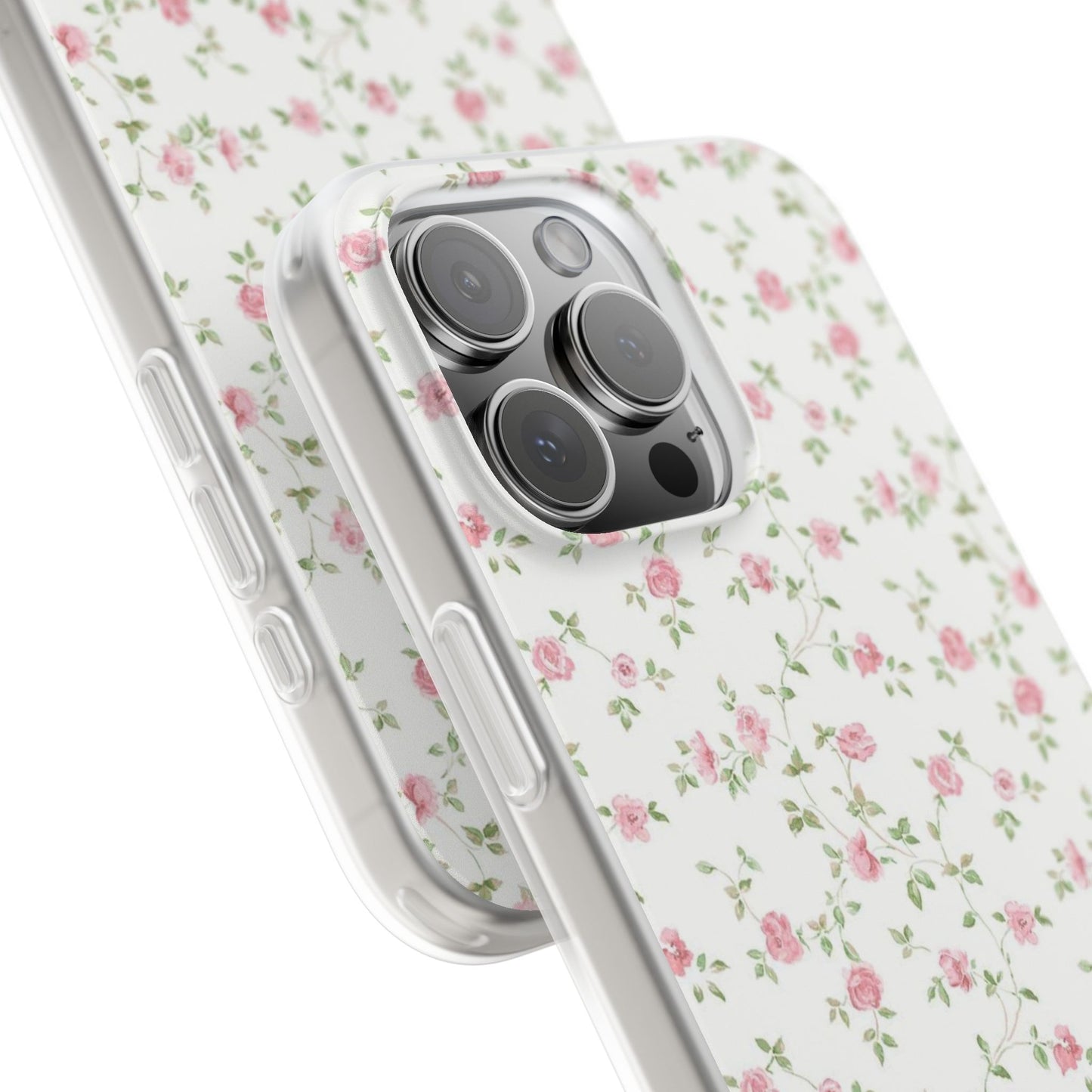 spring pink floral flexi phone case