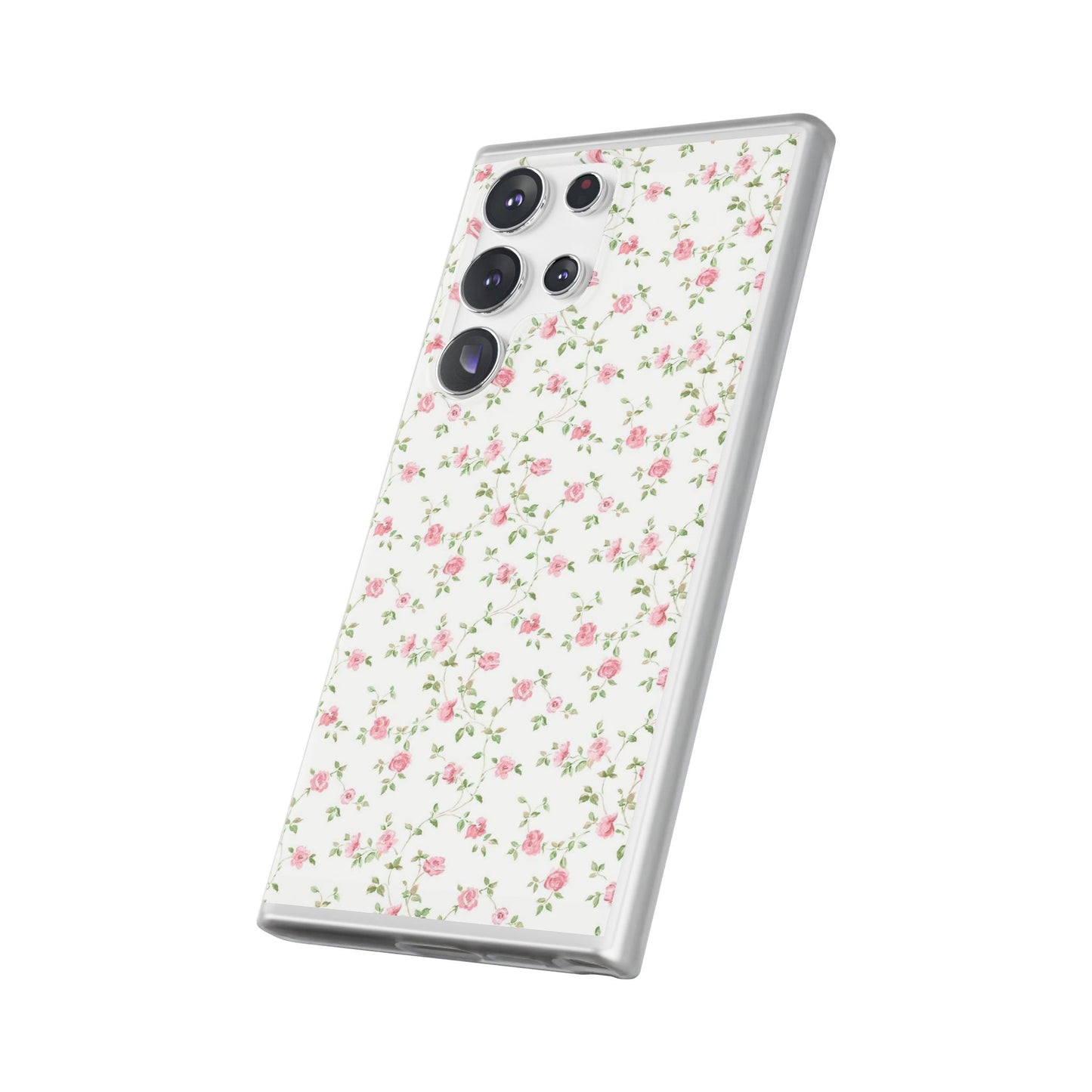 spring pink floral flexi phone case