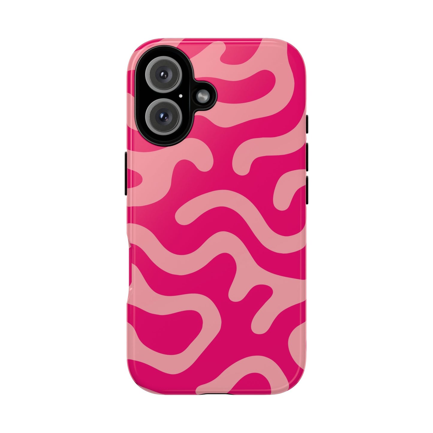 pink squiggle tough phone case