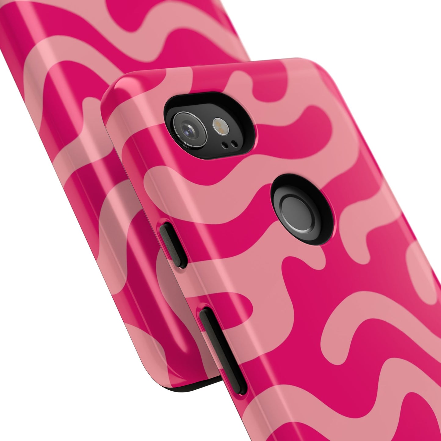 pink squiggle tough phone case