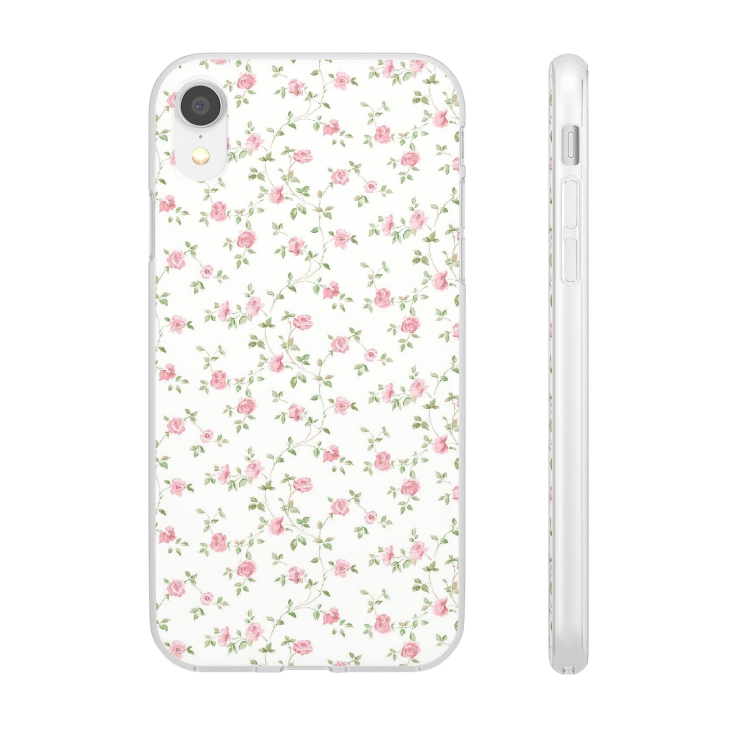spring pink floral flexi phone case
