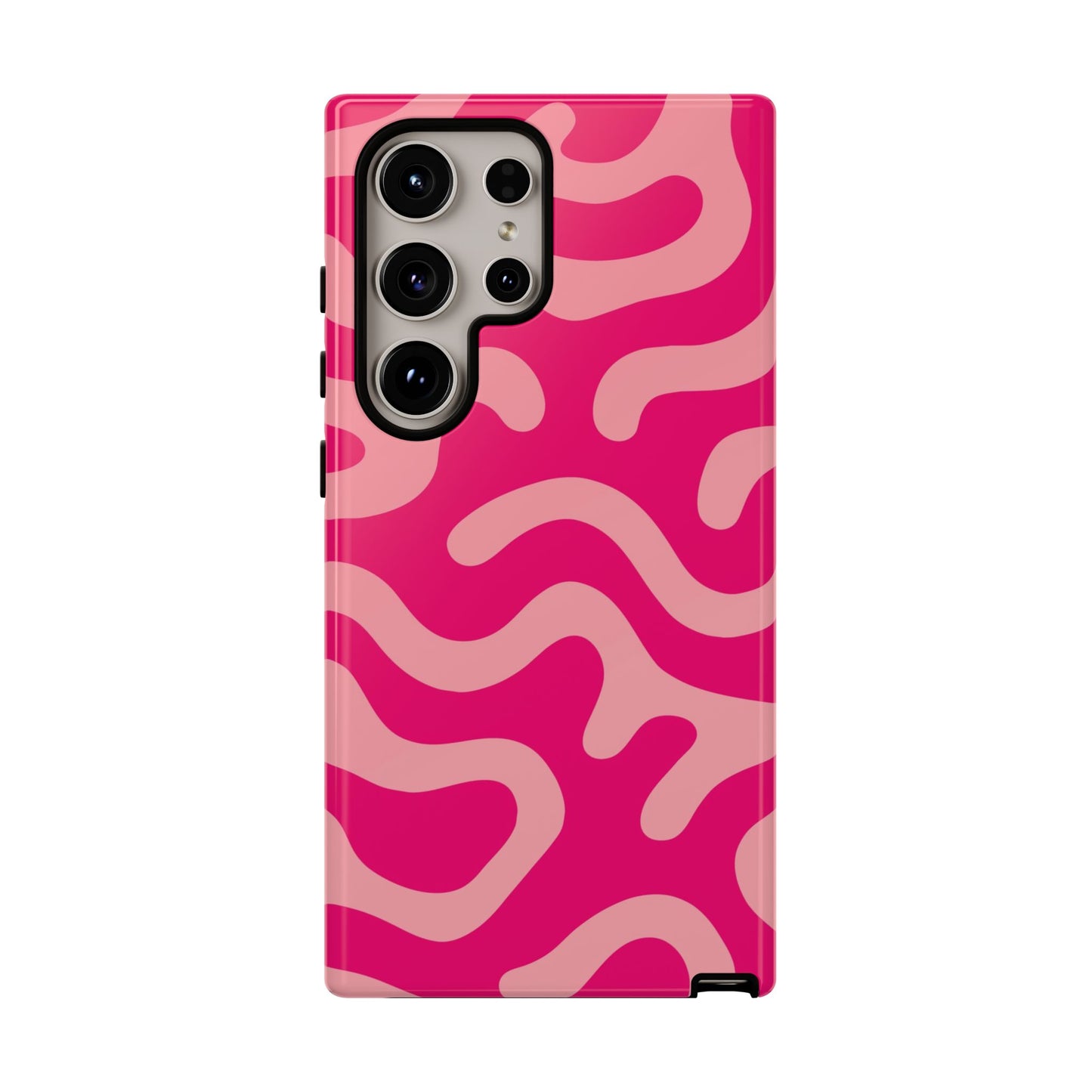 pink squiggle tough phone case
