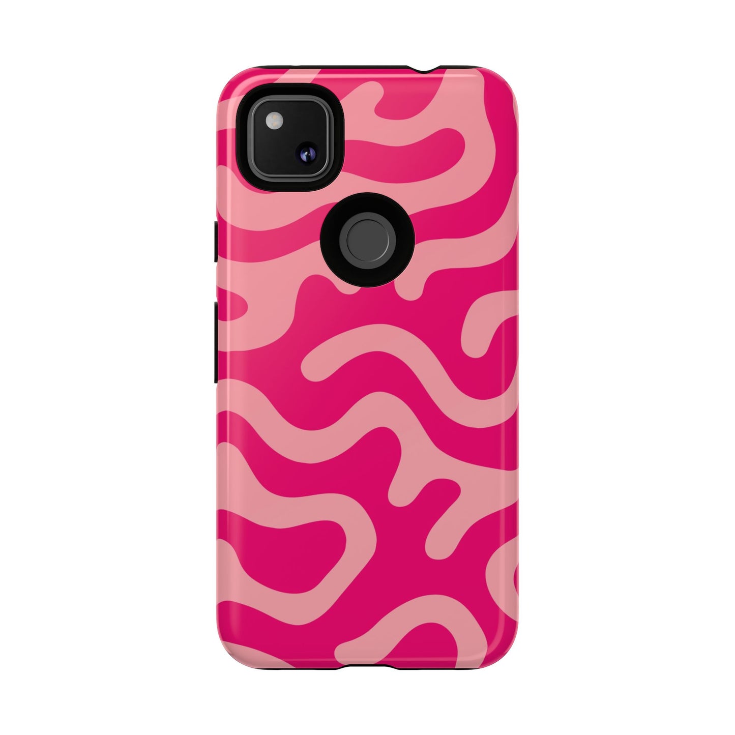 pink squiggle tough phone case