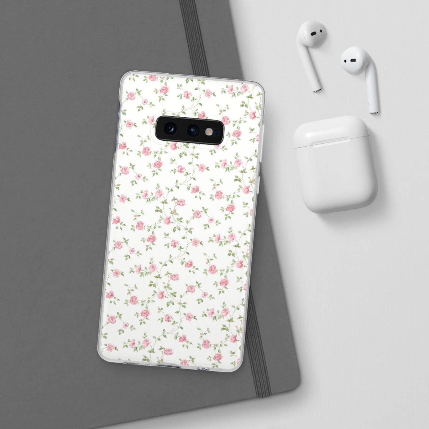 spring pink floral flexi phone case