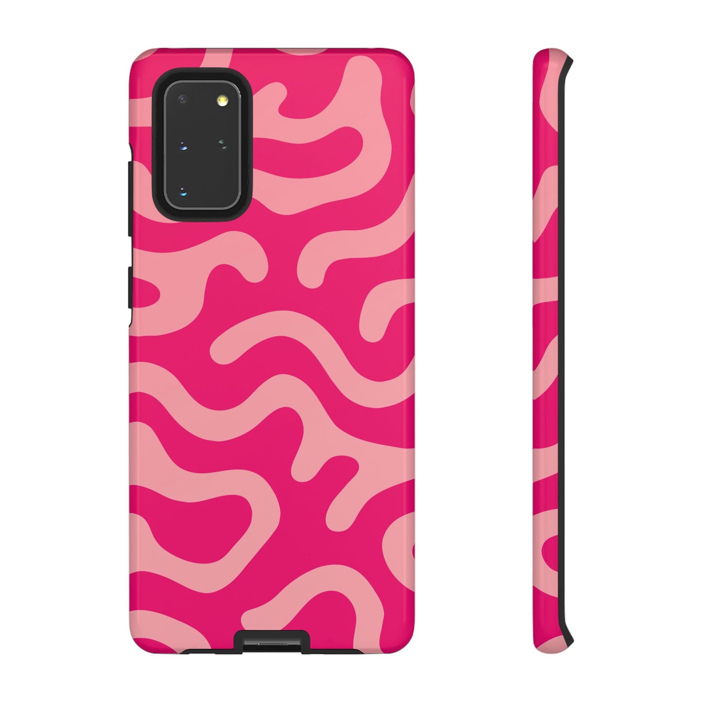 pink squiggle tough phone case