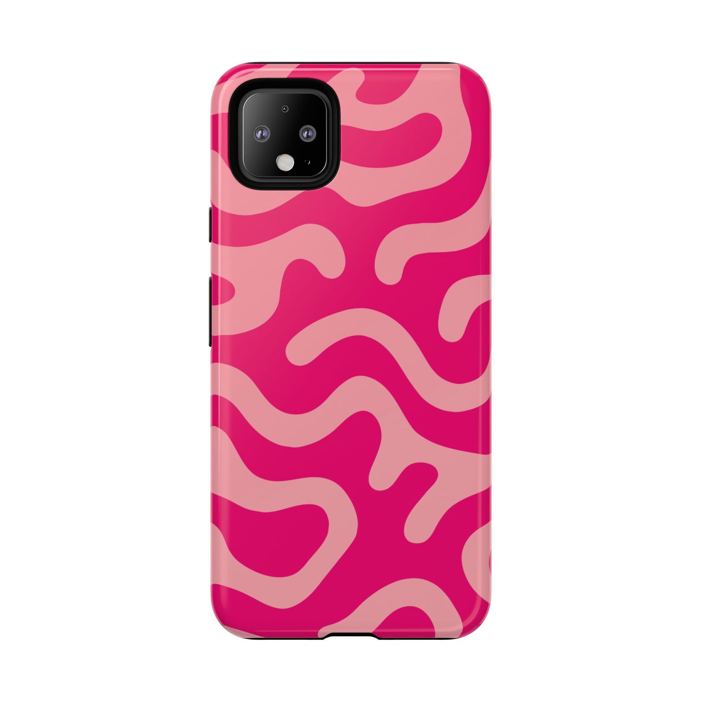 pink squiggle tough phone case