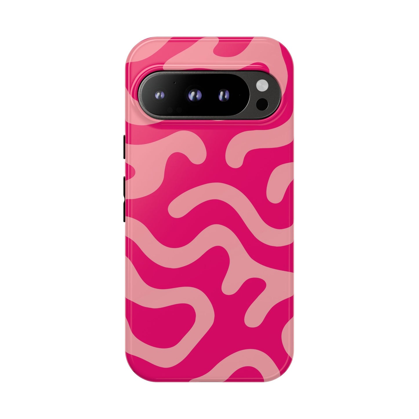 pink squiggle tough phone case