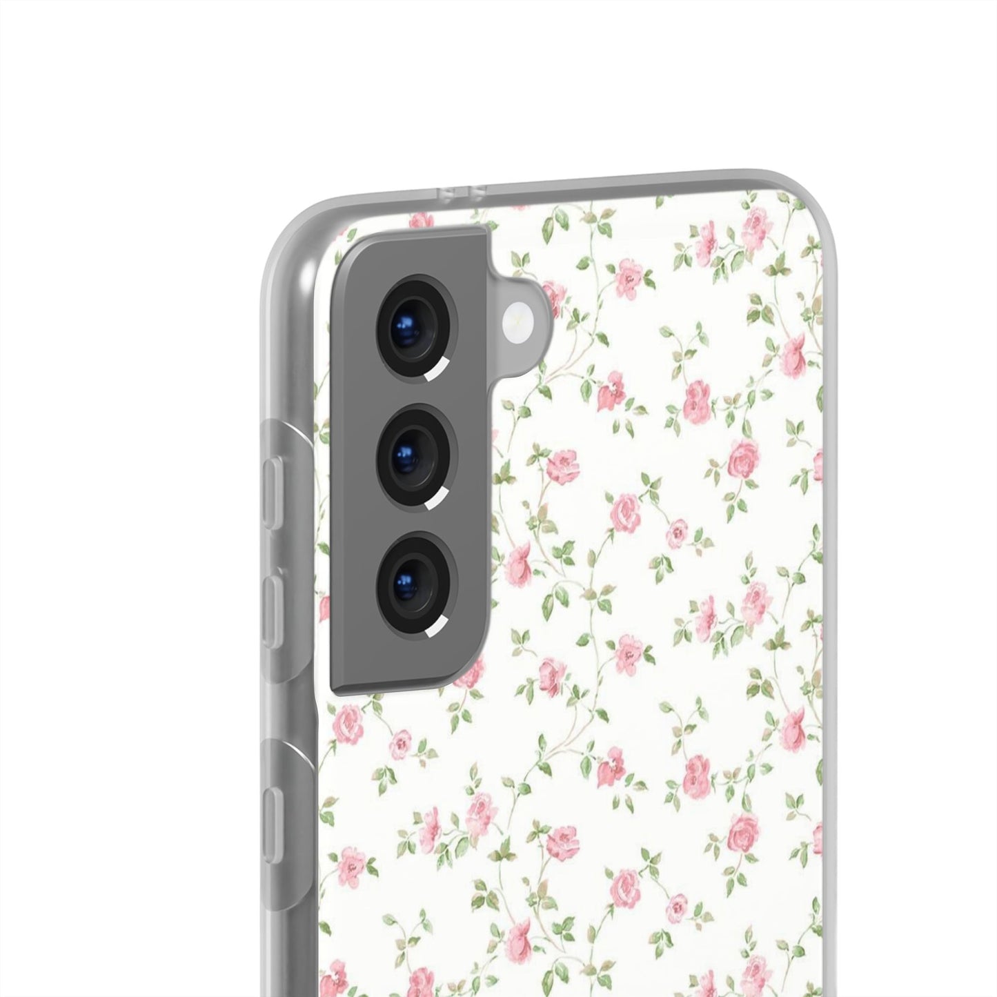 spring pink floral flexi phone case