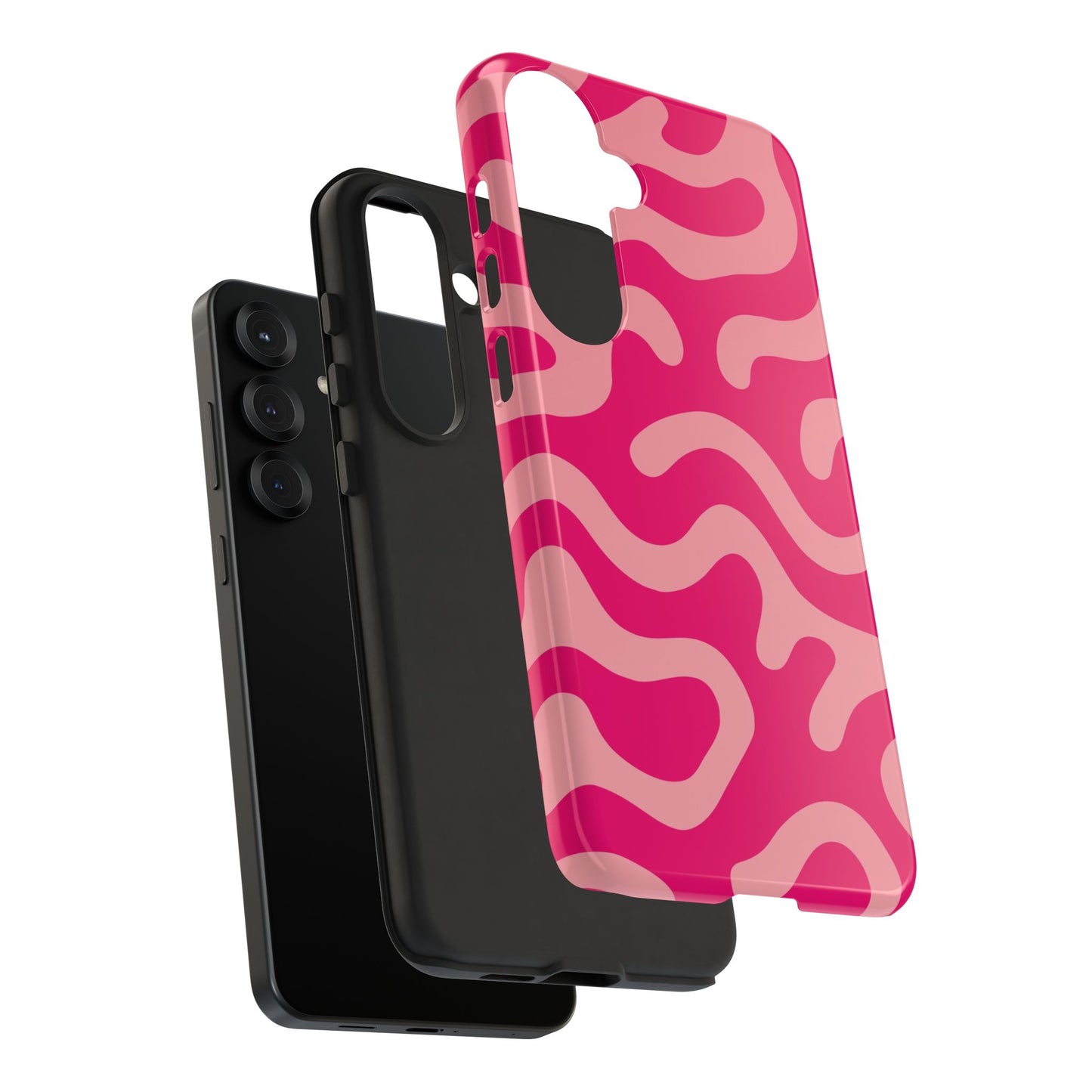 pink squiggle tough phone case