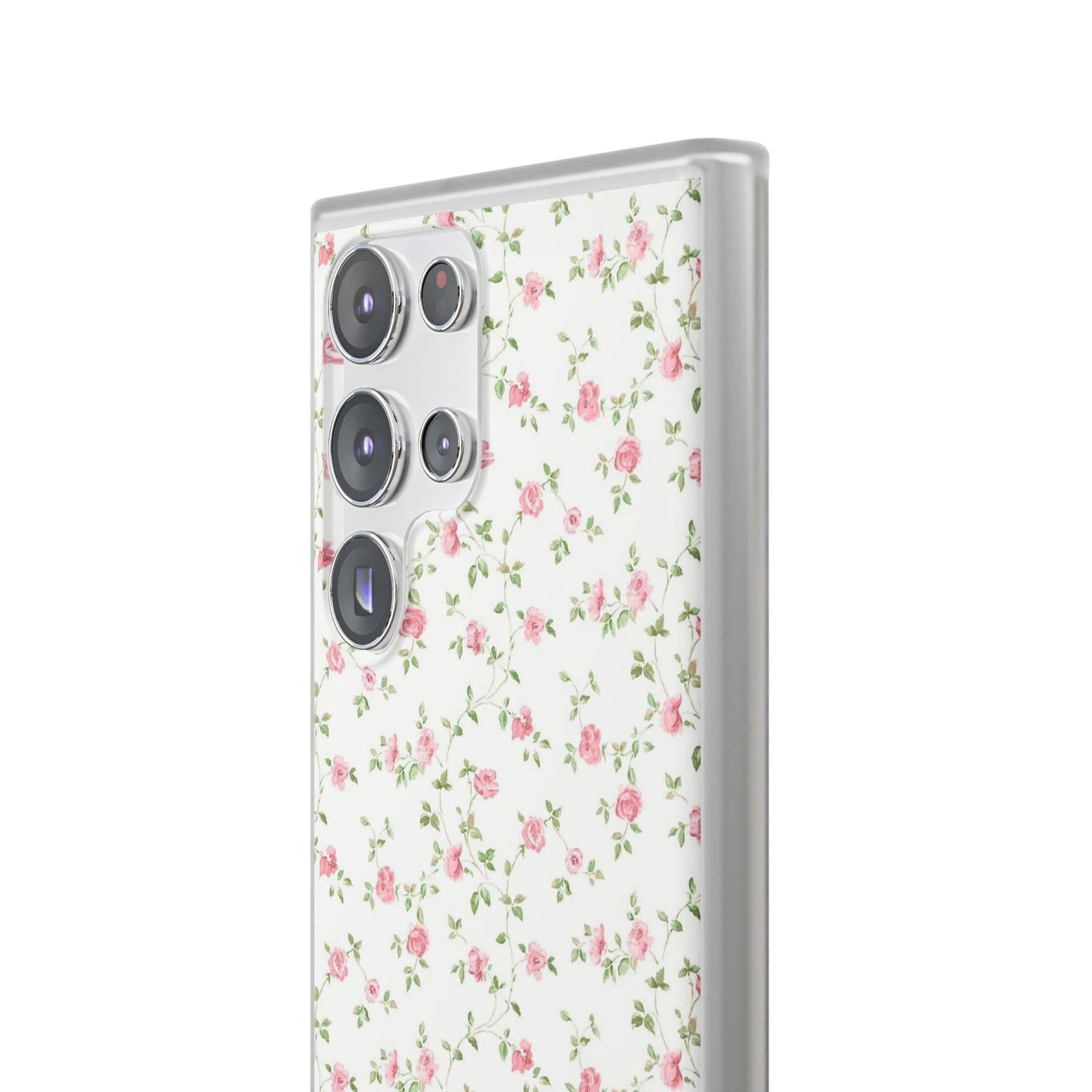 spring pink floral flexi phone case