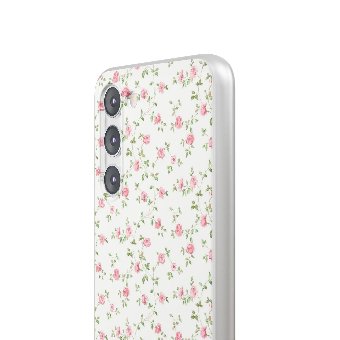 spring pink floral flexi phone case