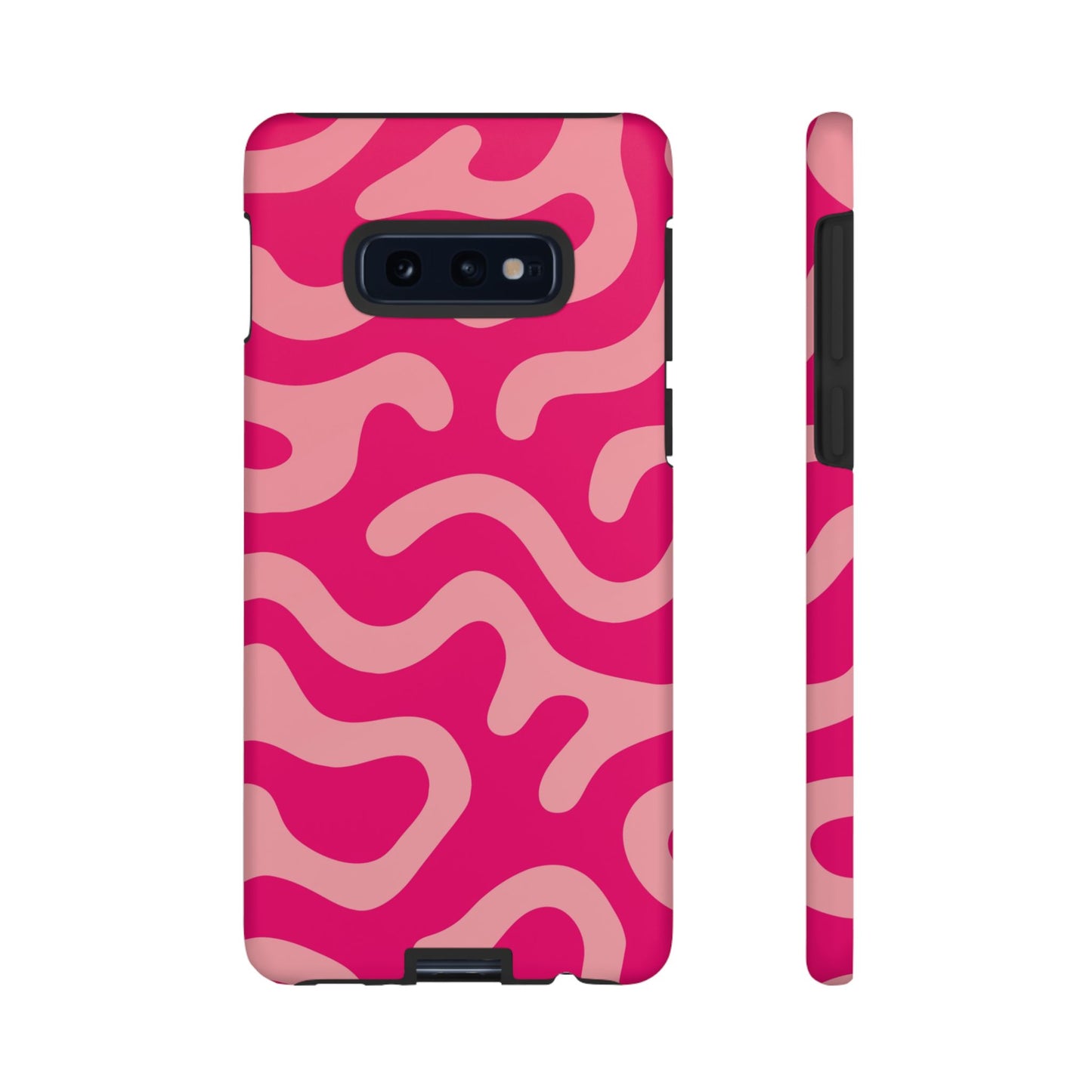 pink squiggle tough phone case