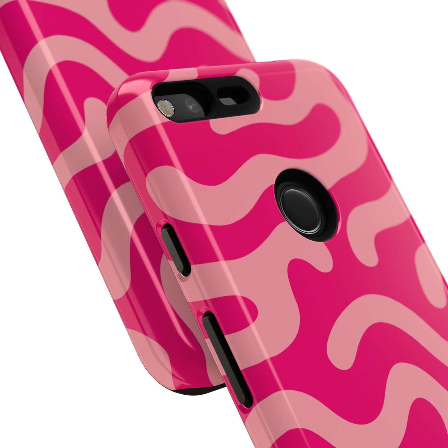 pink squiggle tough phone case
