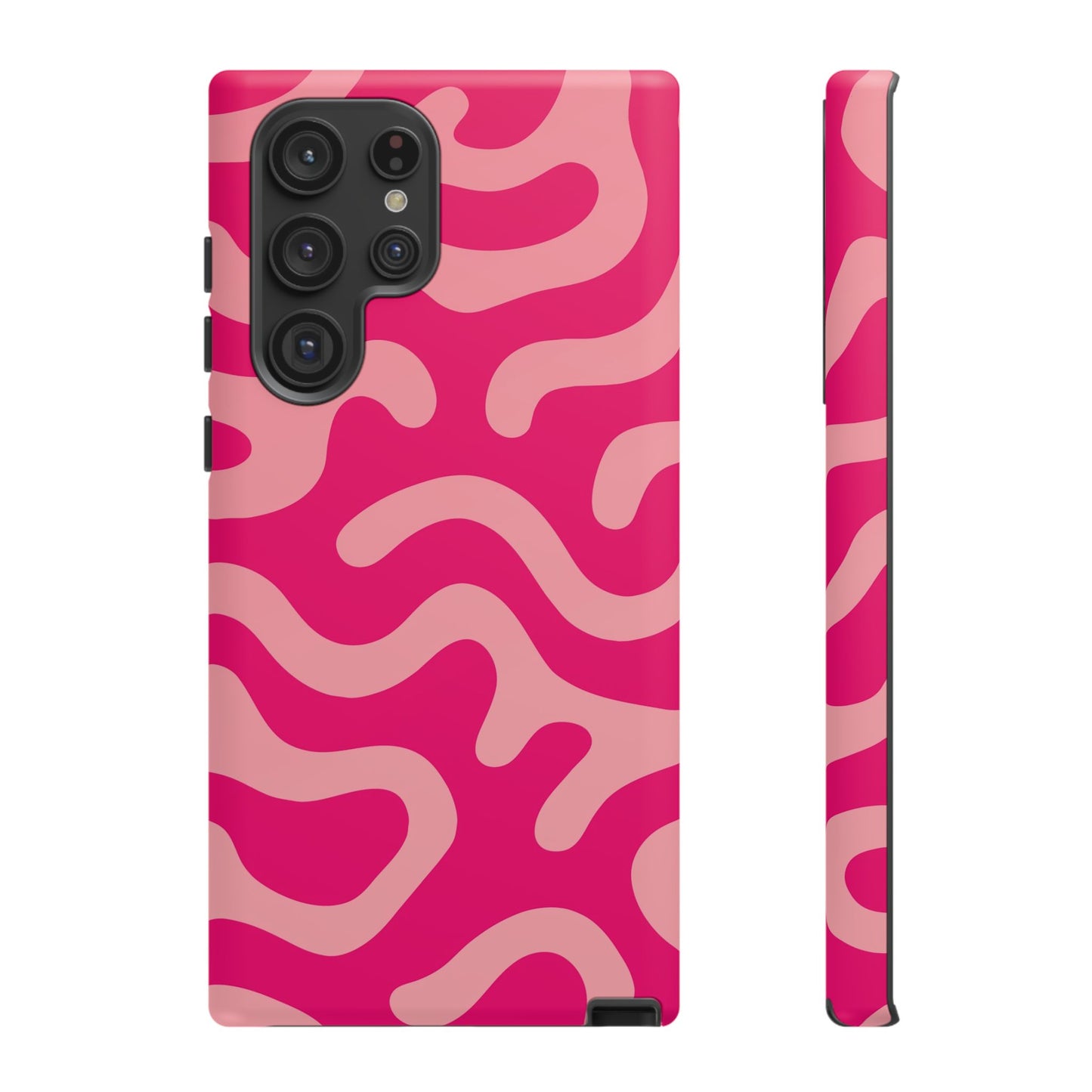 pink squiggle tough phone case