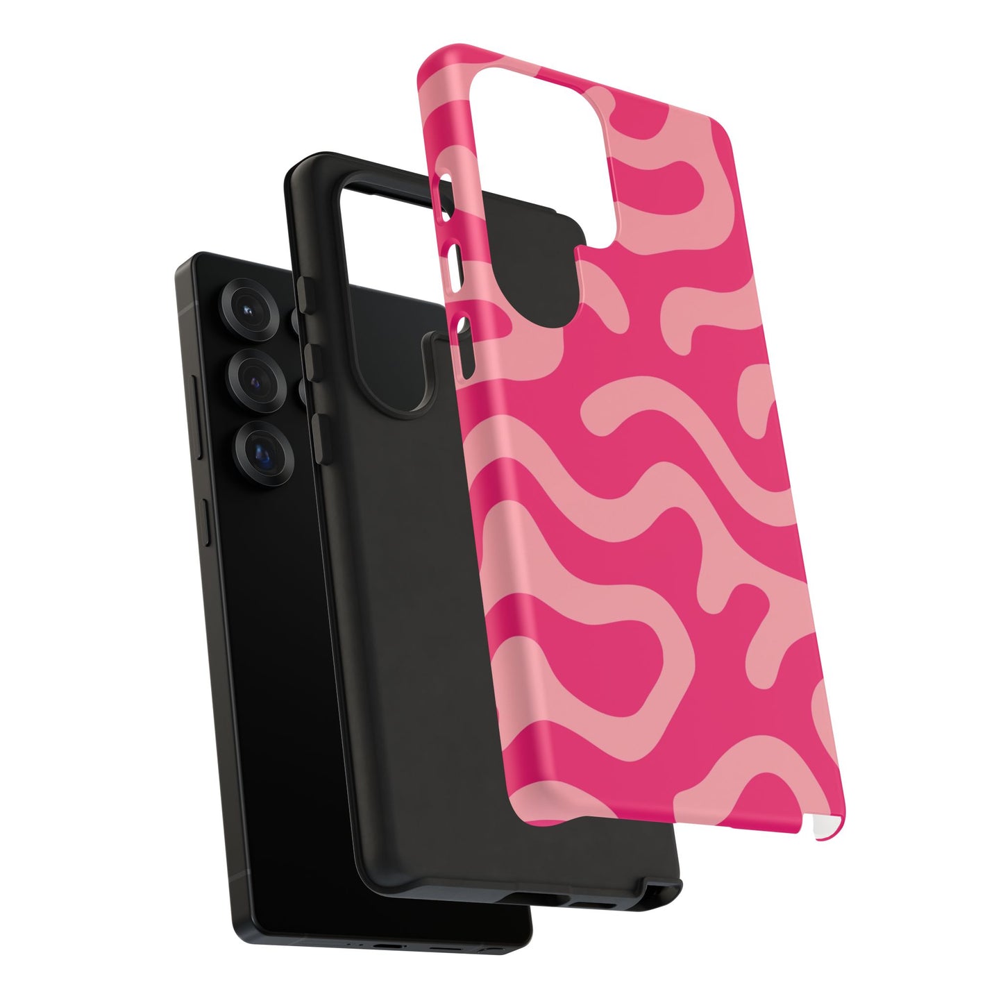 pink squiggle tough phone case