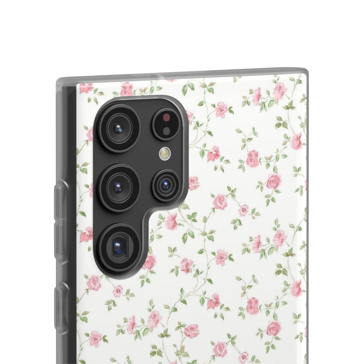 spring pink floral flexi phone case