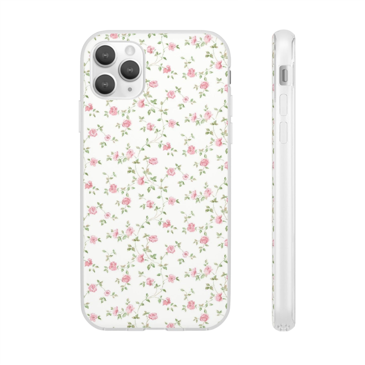 spring pink floral flexi phone case
