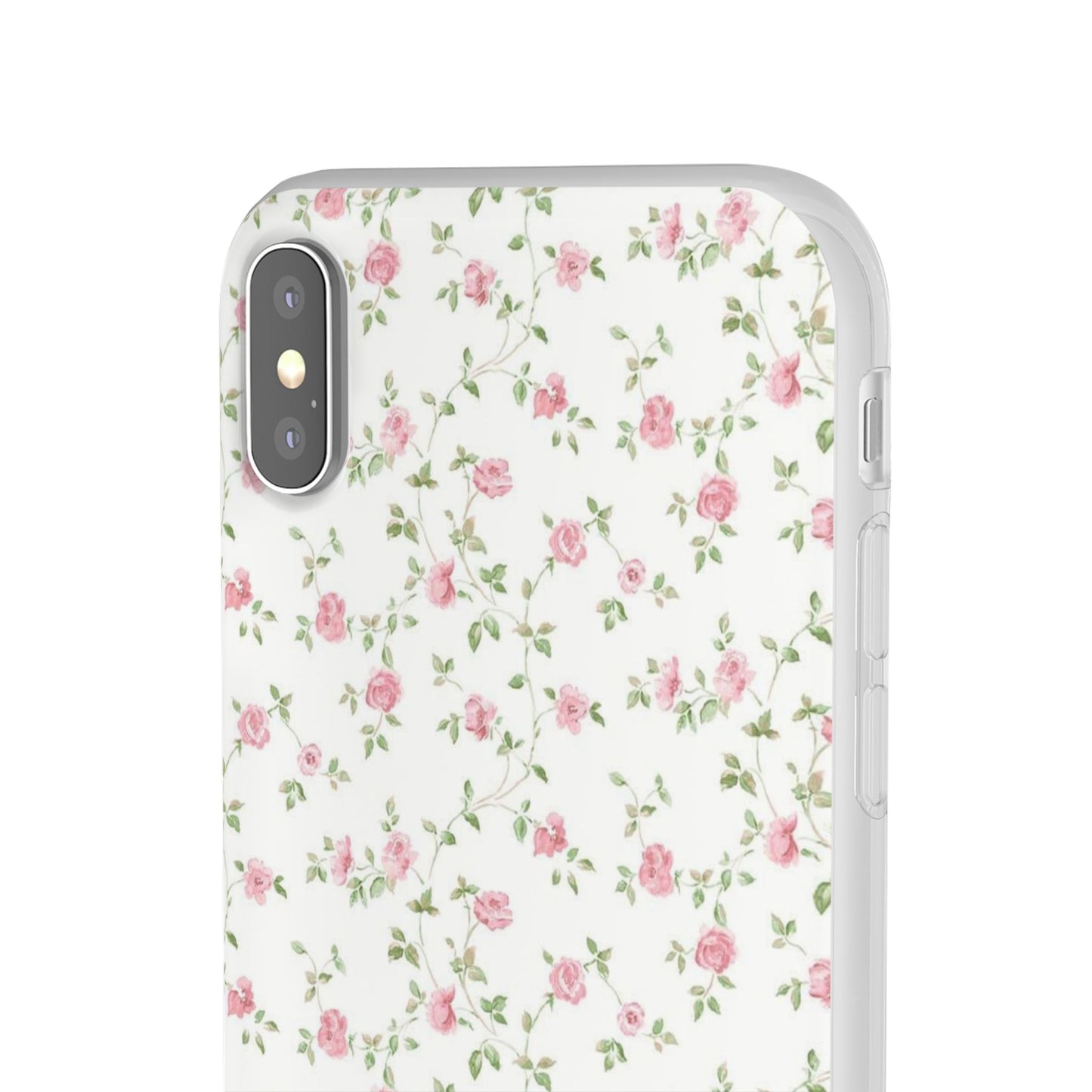 spring pink floral flexi phone case