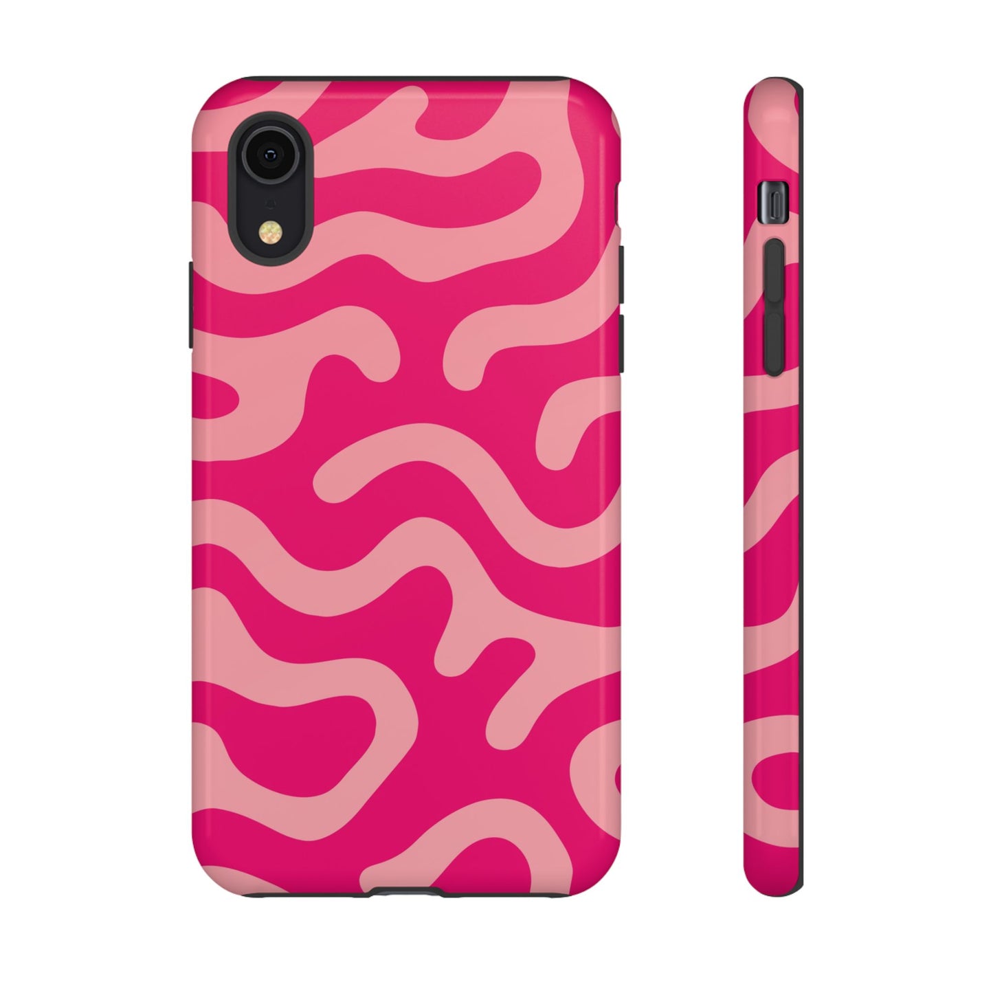pink squiggle tough phone case