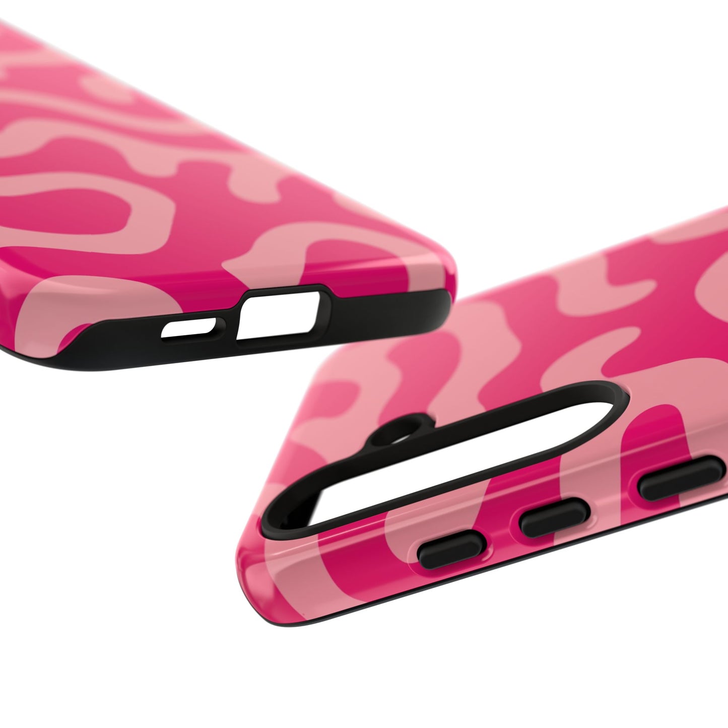 pink squiggle tough phone case