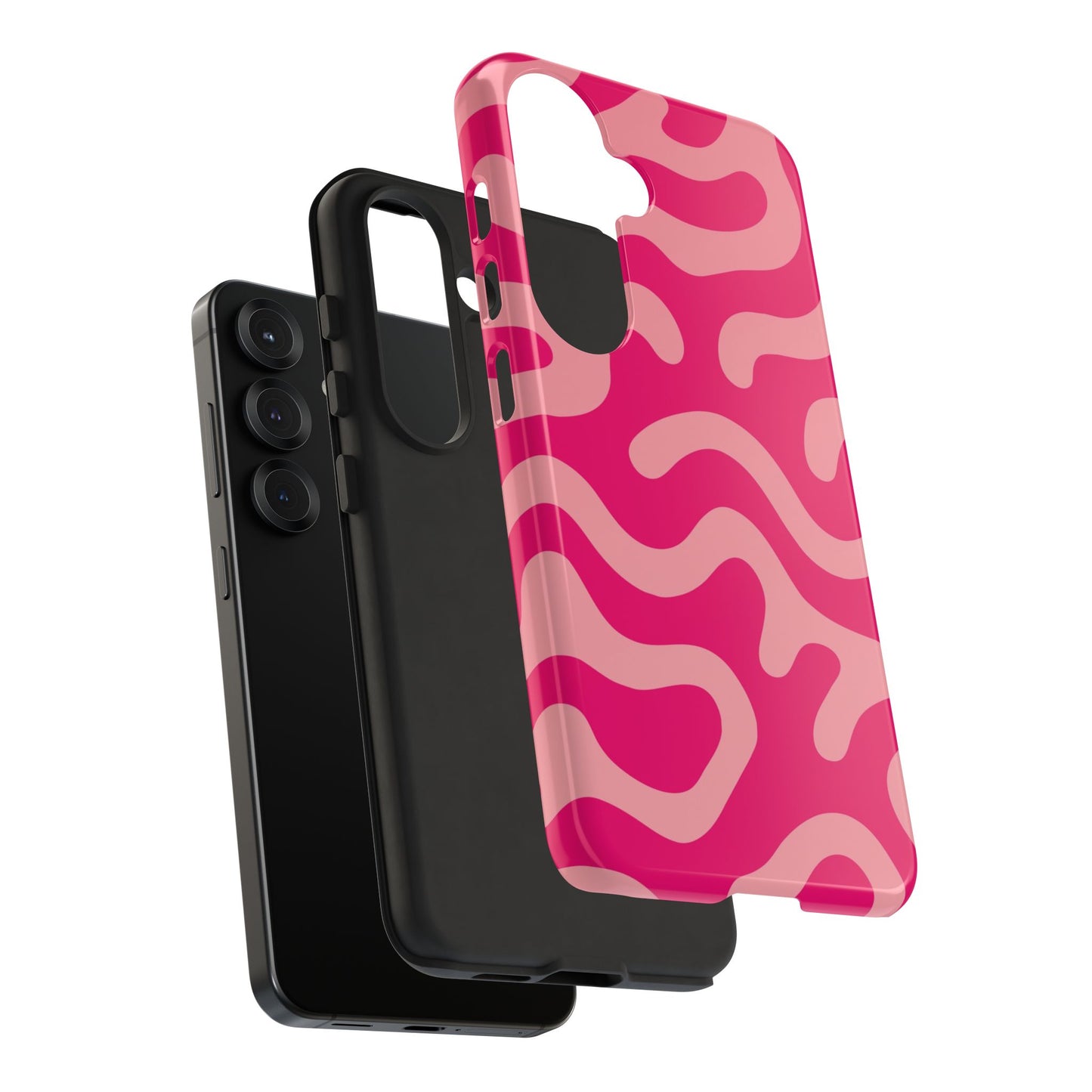 pink squiggle tough phone case