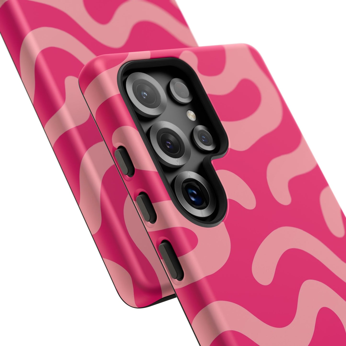 pink squiggle tough phone case