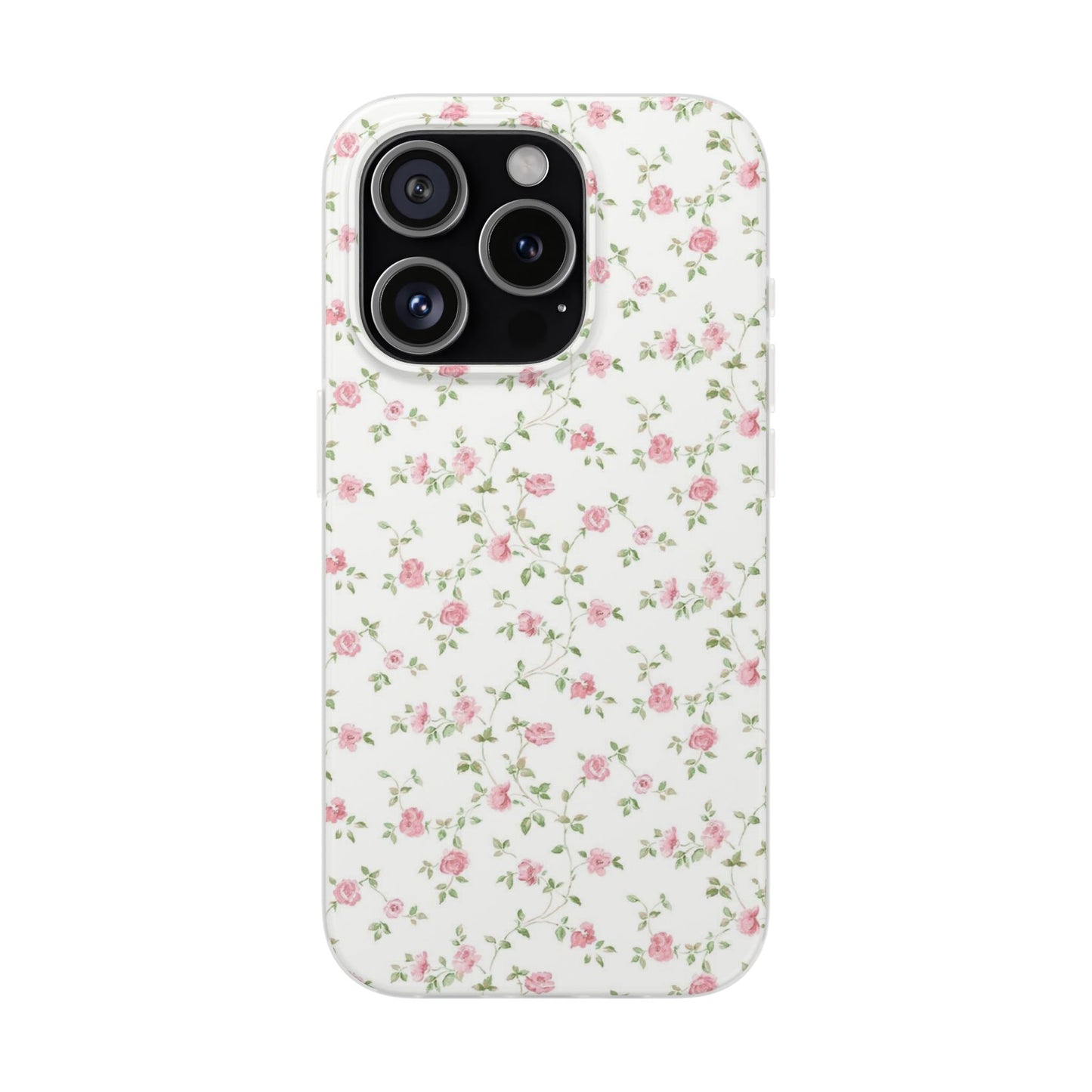 spring pink floral flexi phone case