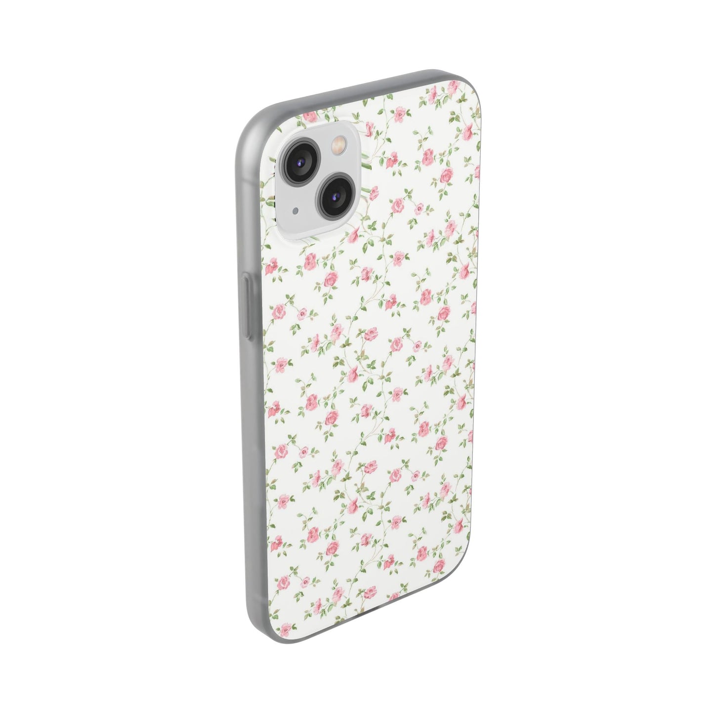spring pink floral flexi phone case