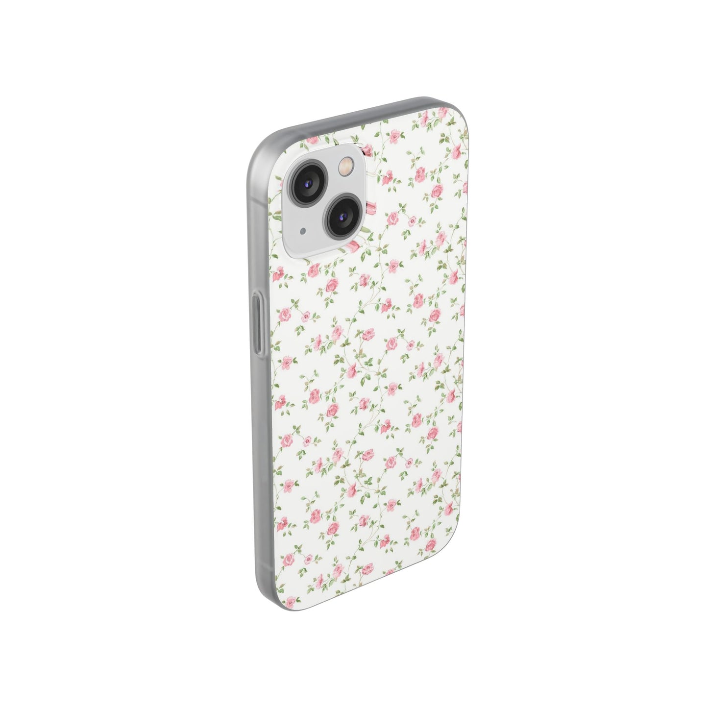 spring pink floral flexi phone case