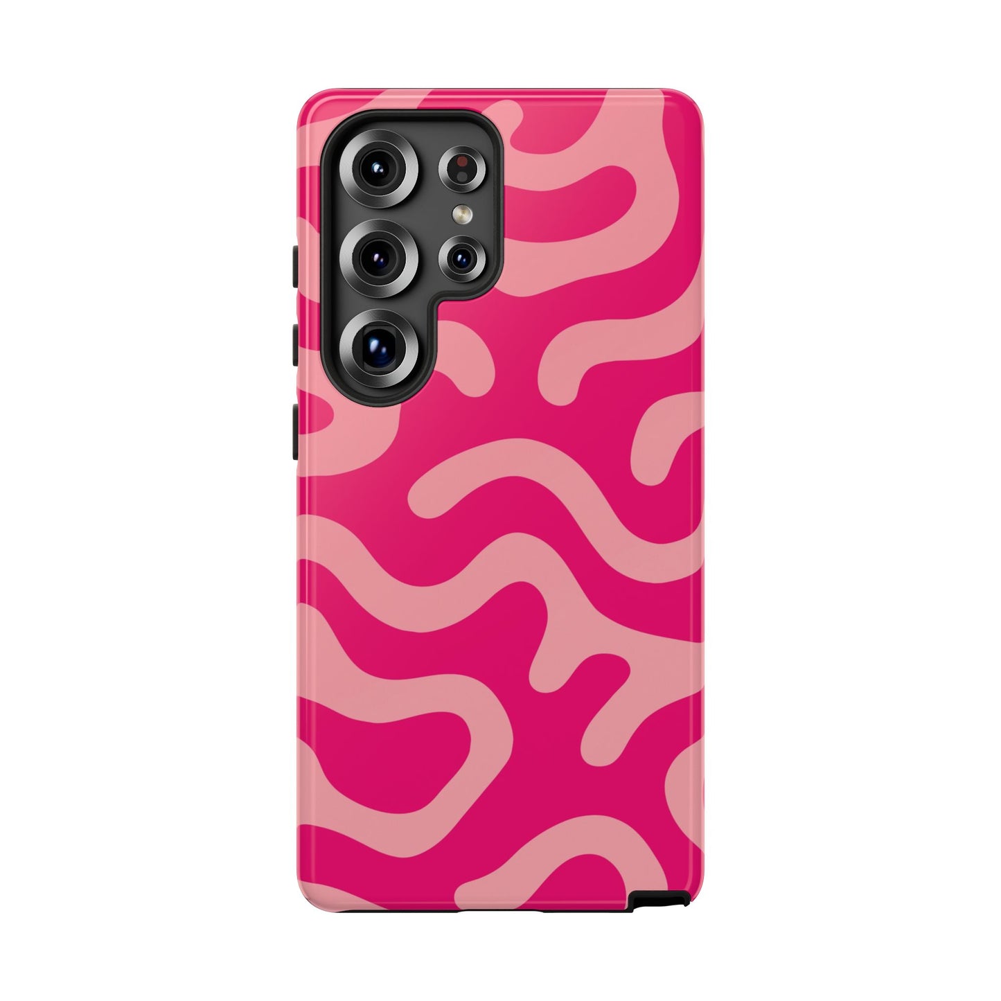pink squiggle tough phone case